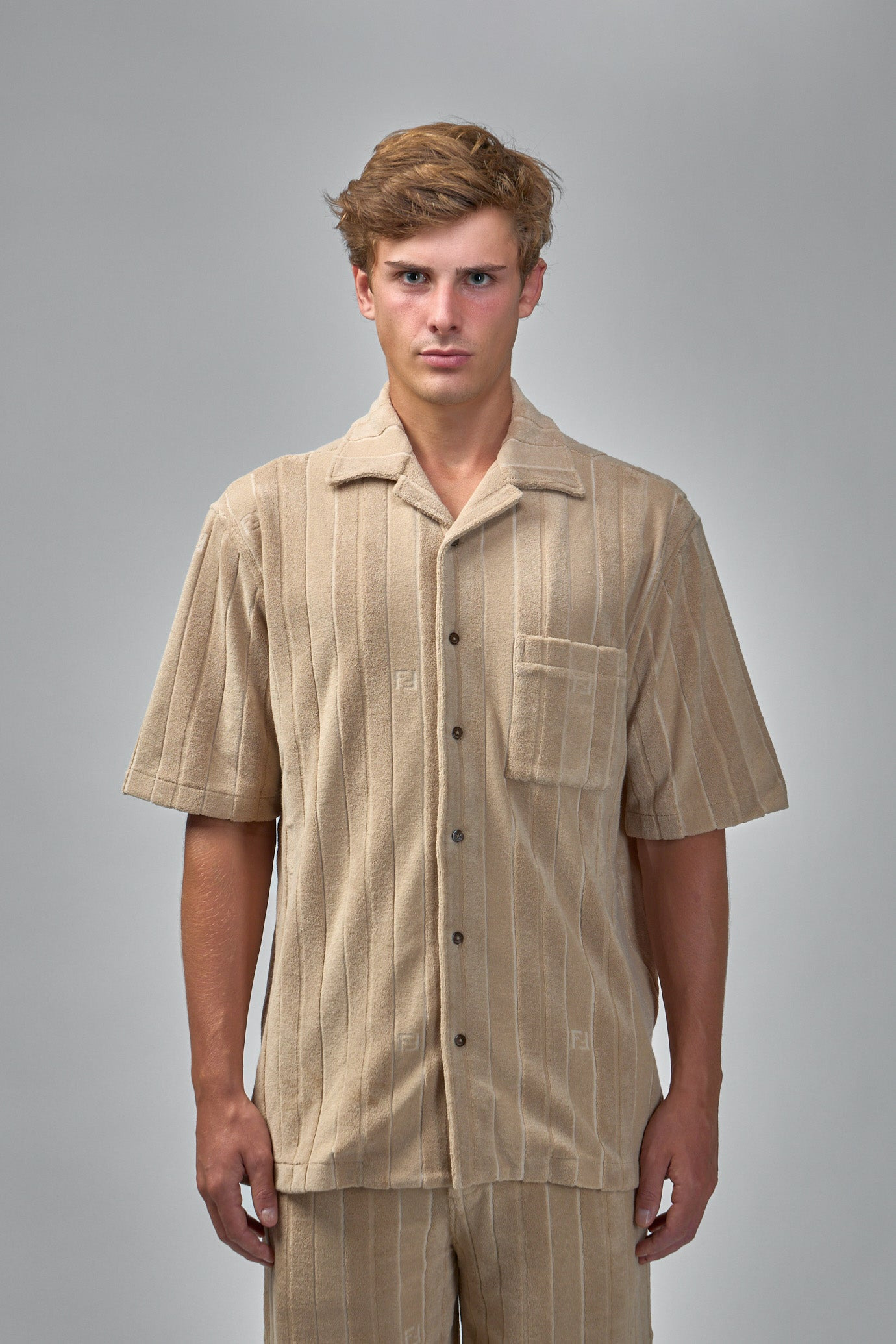 Cotton T-Shirt with FF Metal Detail - 2