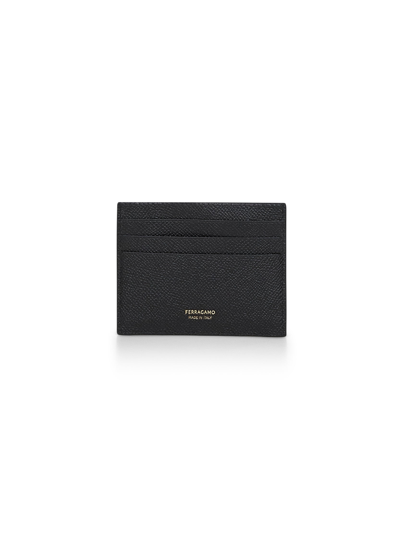 Black leather Gancini credit card holder - 2