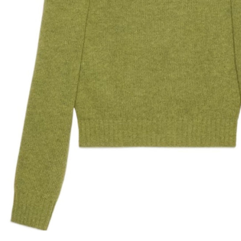Gucci Logo Embroidery Wool Sweater 'Green' 763365-XKDNV-3553 - 4