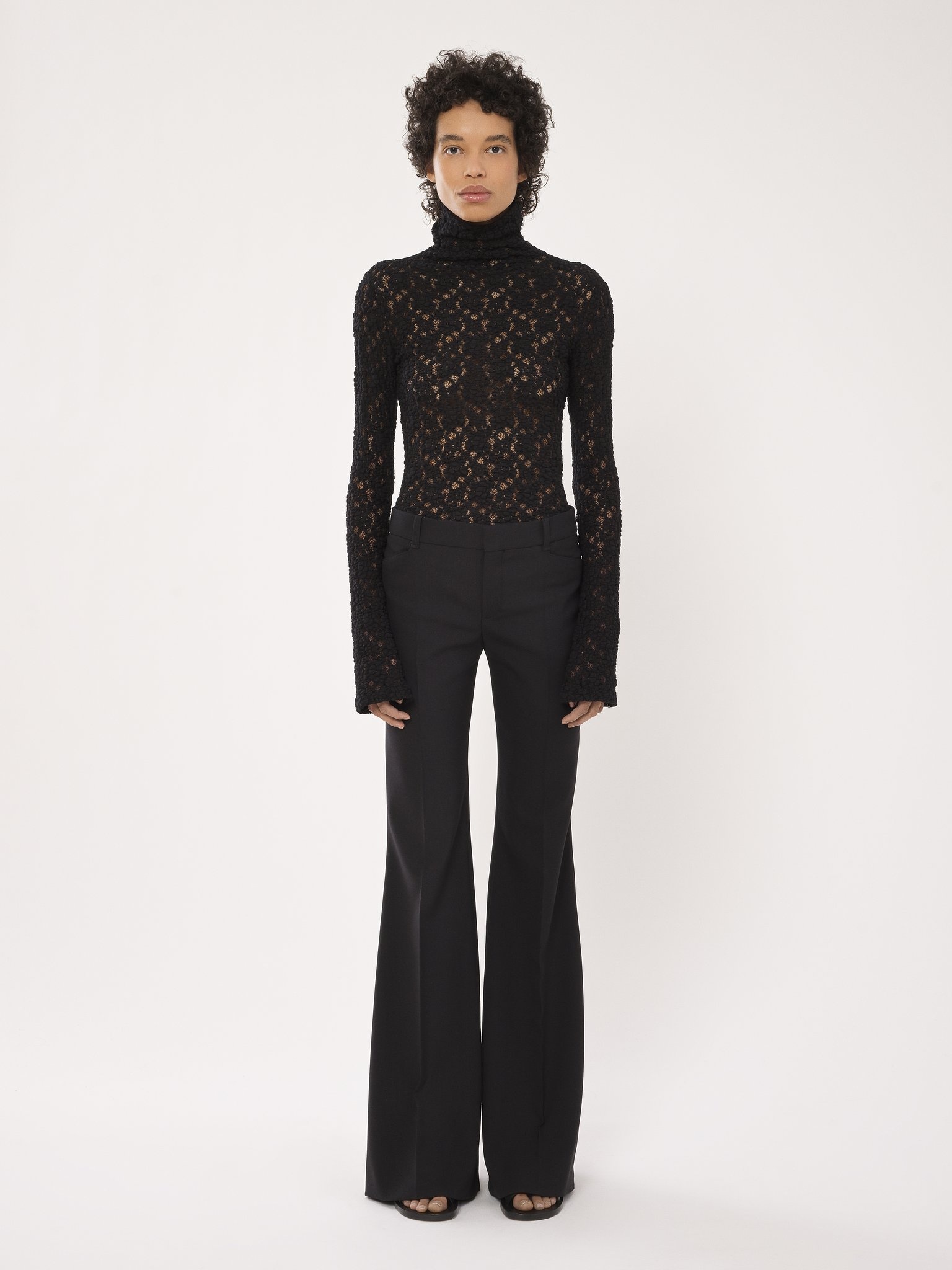 LOW-WAIST FLARE PANTS - 3