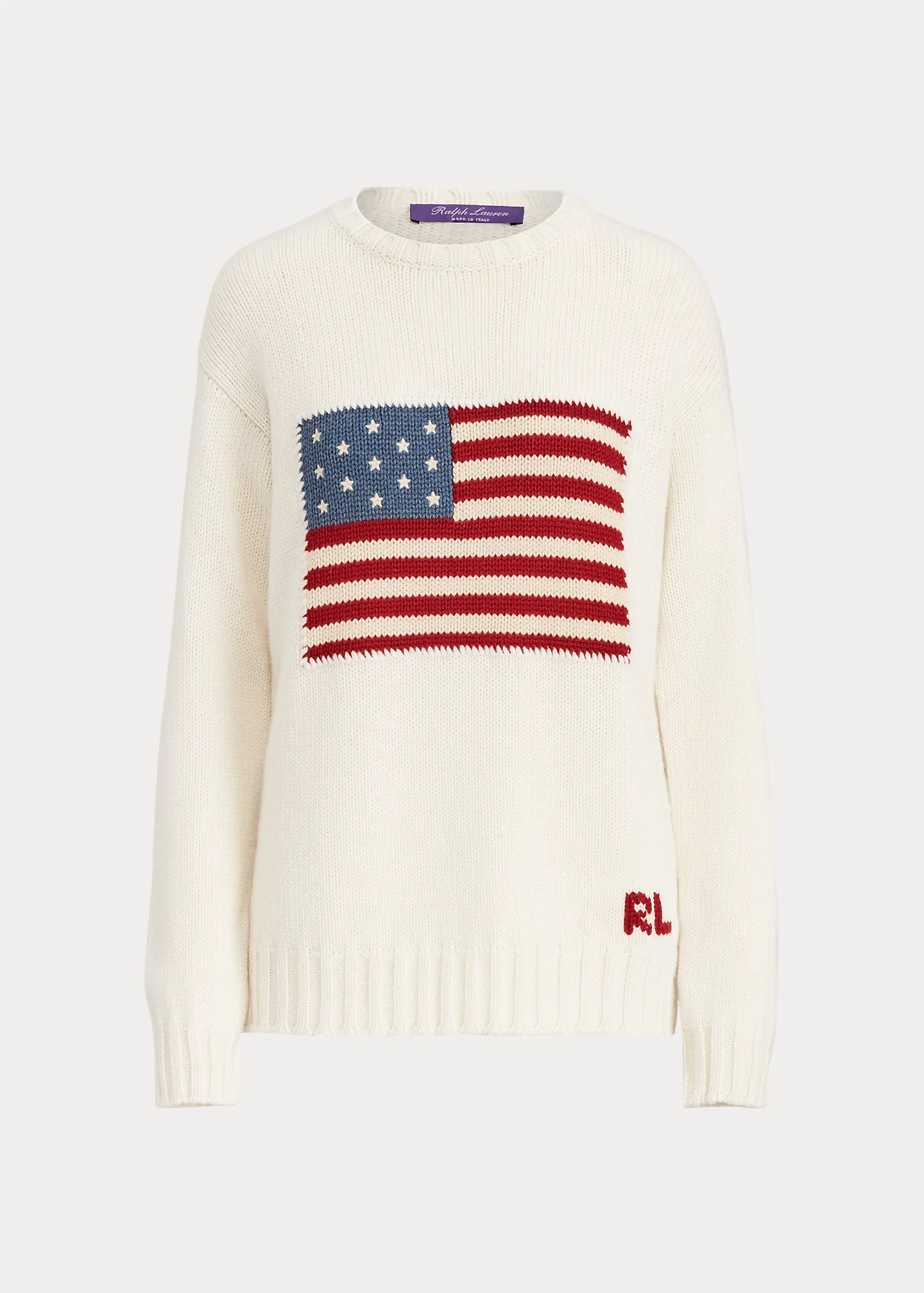 Flag Cashmere Crewneck Sweater - 1