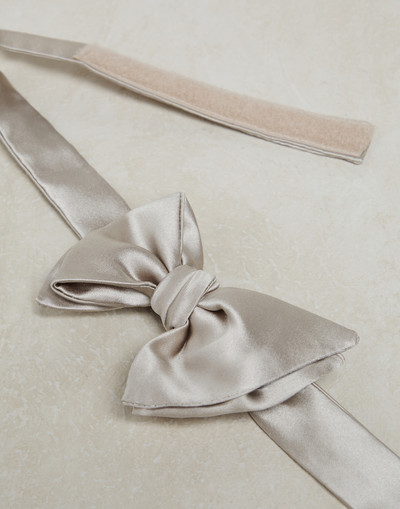 Brunello Cucinelli Cotton and silk satin bow tie outlook
