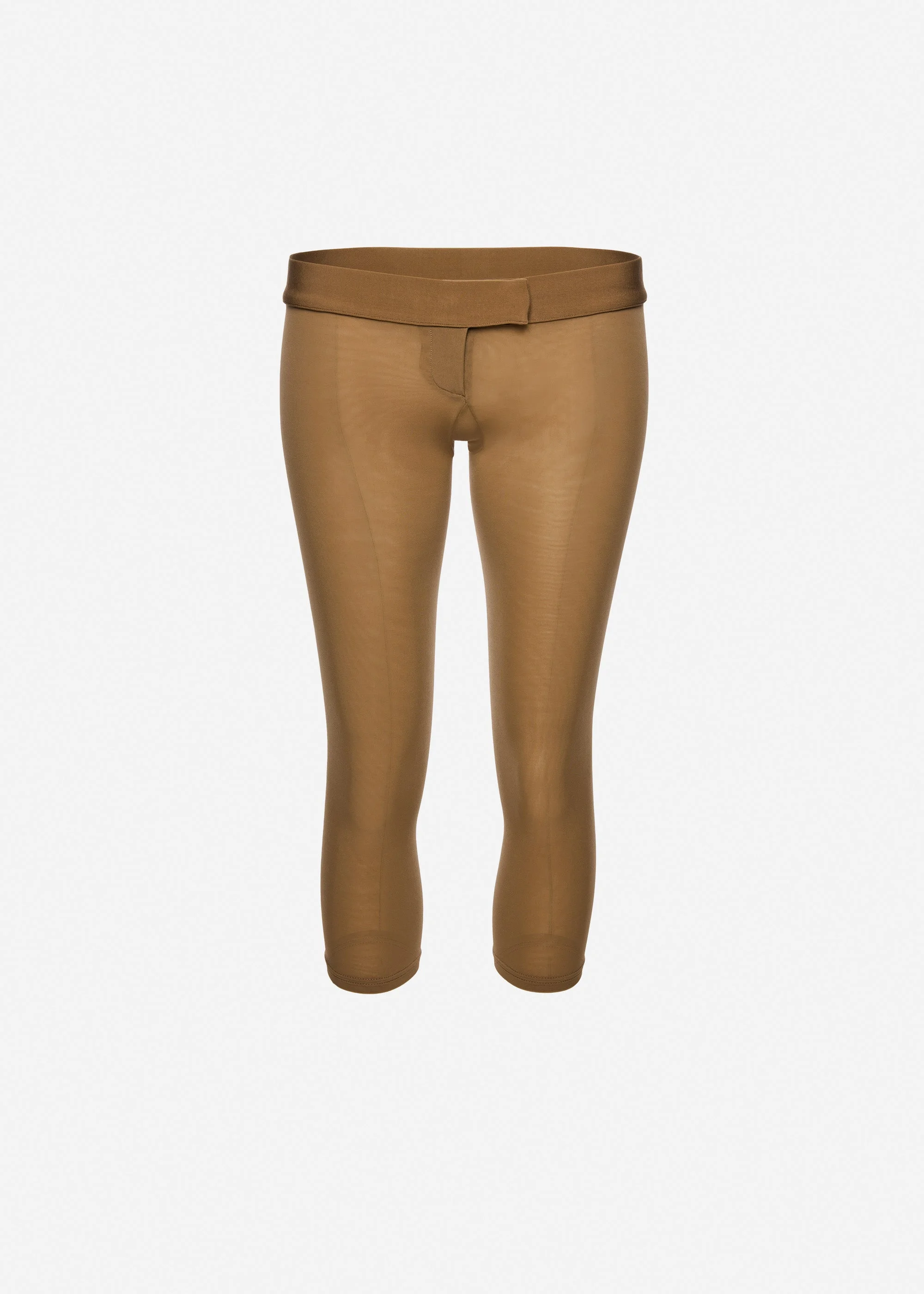 Low-rise capri pants in nude - 1