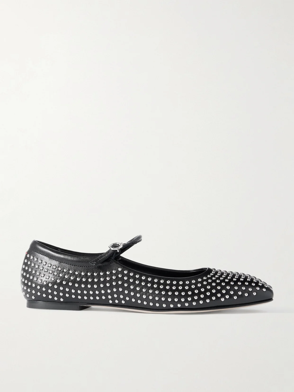 Uma Studded Leather Mary Jane Ballet Flats - 1