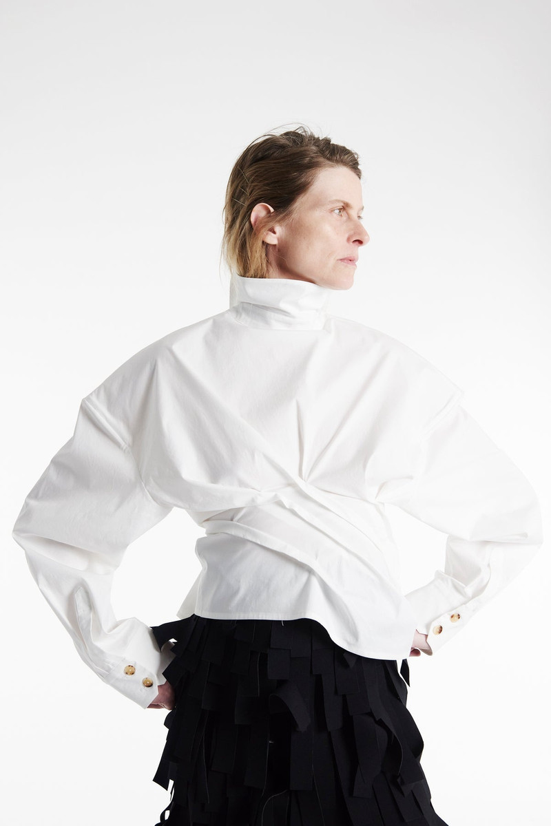 A.W.A.K.E. MODE TWISTED SHIRT WHITE outlook