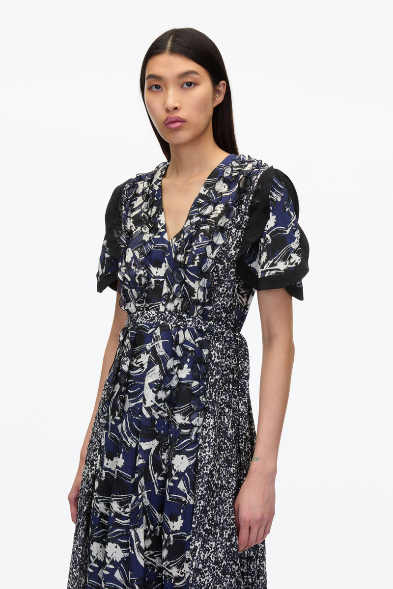 3.1 Phillip Lim Floral Impressions Midi Dress with Petal Sleeves outlook