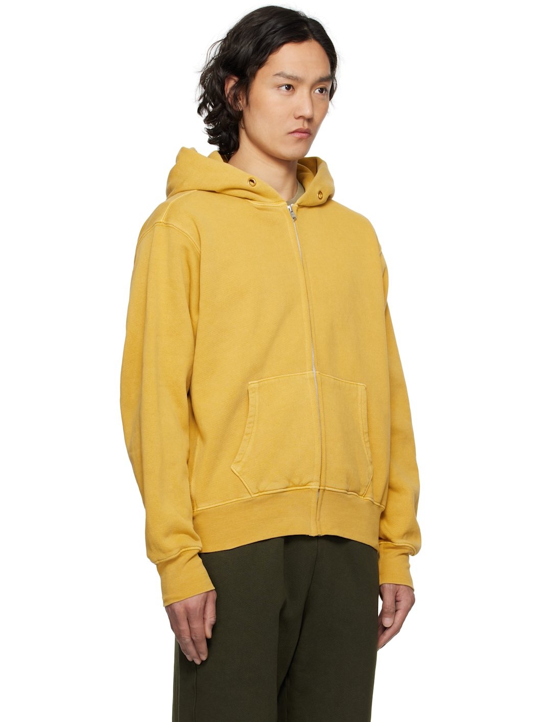 Yellow Heavyweight Zip Hoodie - 2