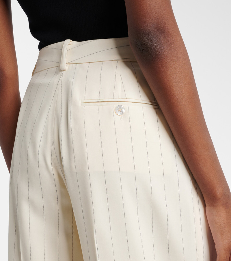 Striped high-rise wool wide-leg pants 6
