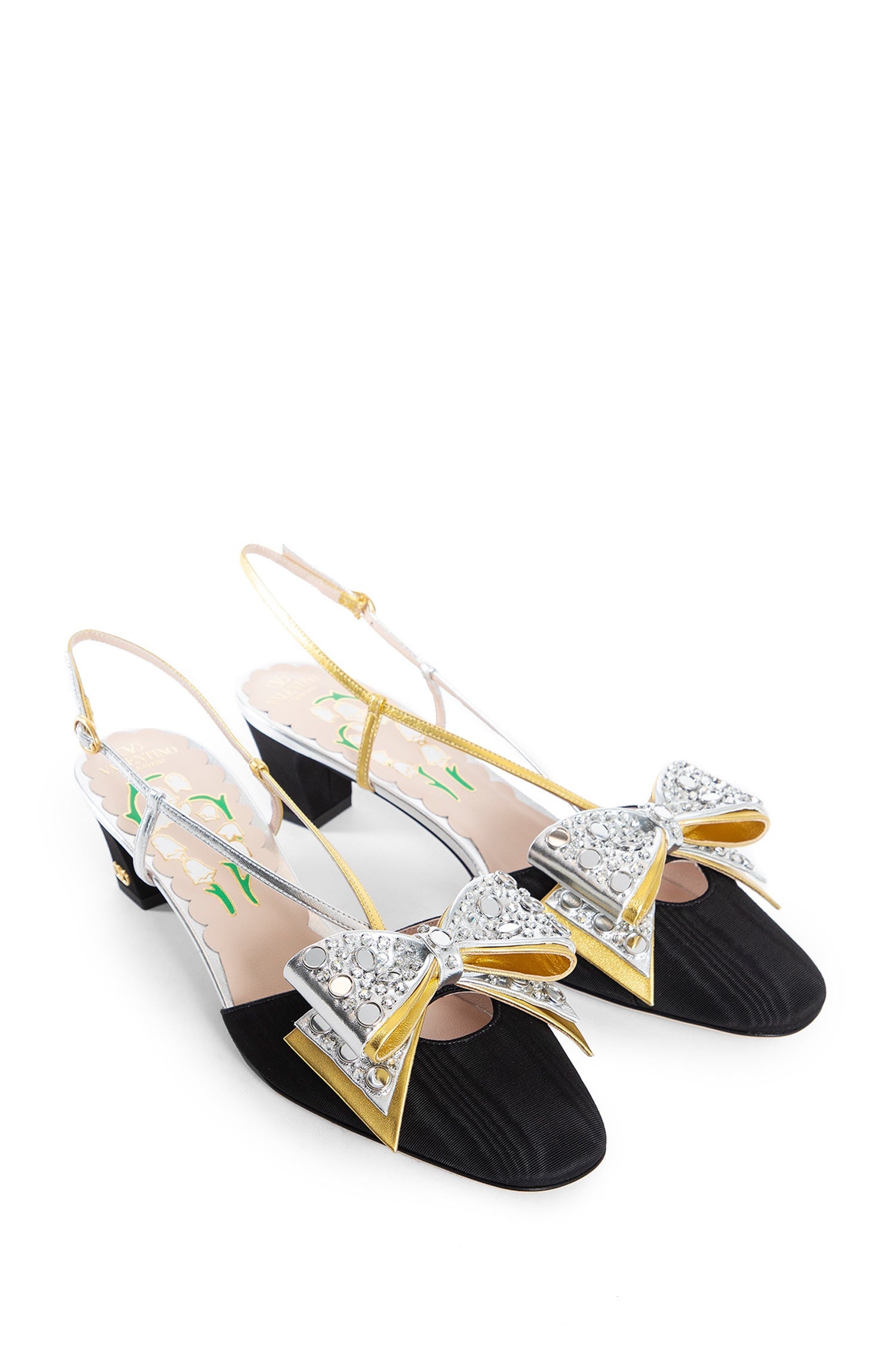 Bowow-Slingback-Pumps-In-Moire-Fabric - 7