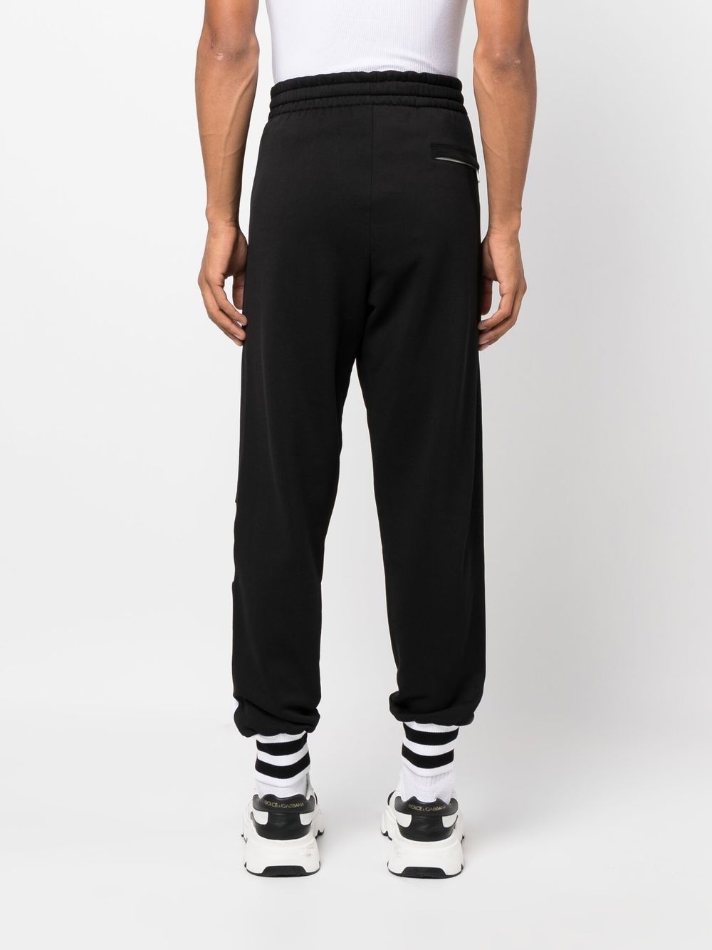 logo-patch side-stripe sweatpants - 4