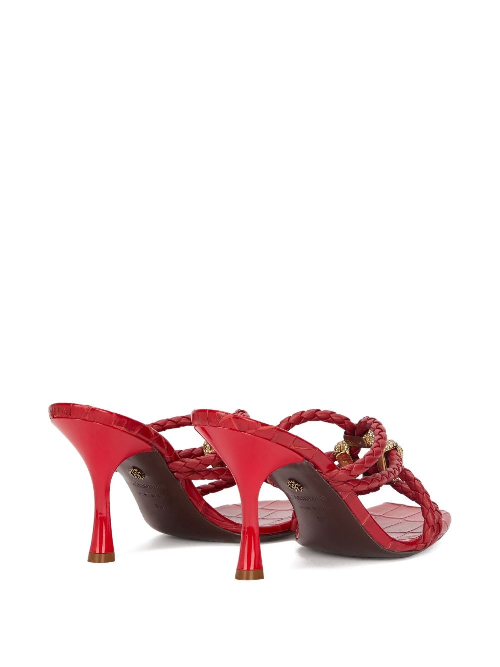 braided jewel-embellished sandals - 4