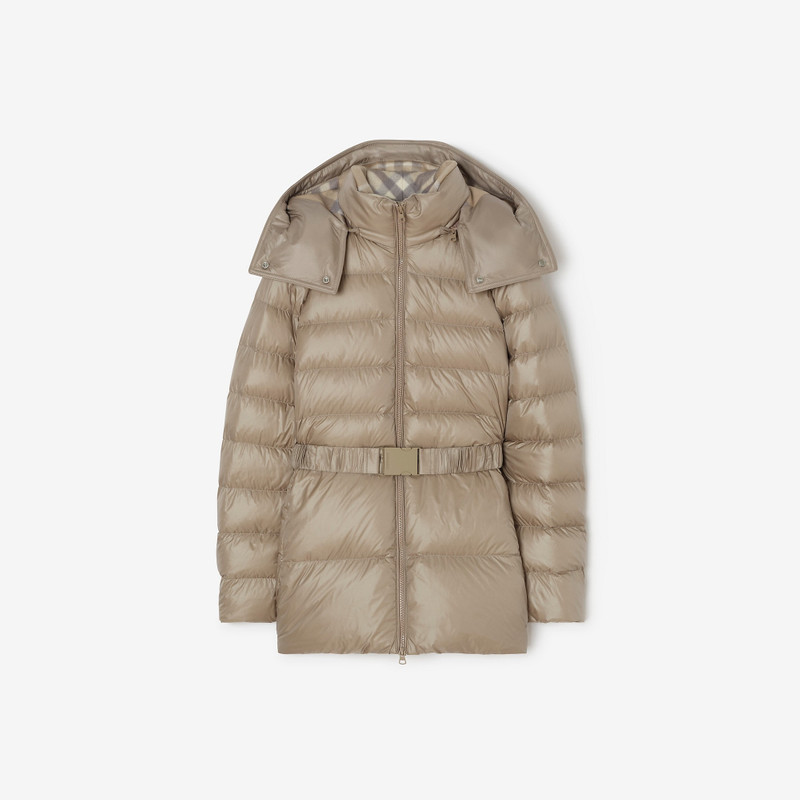 Short Nylon Hooded Puffer Coat 1