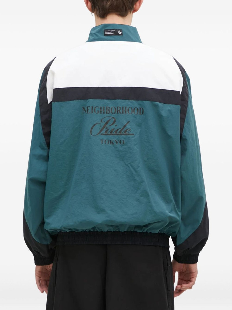 panelled lion-embroidered jacket 4