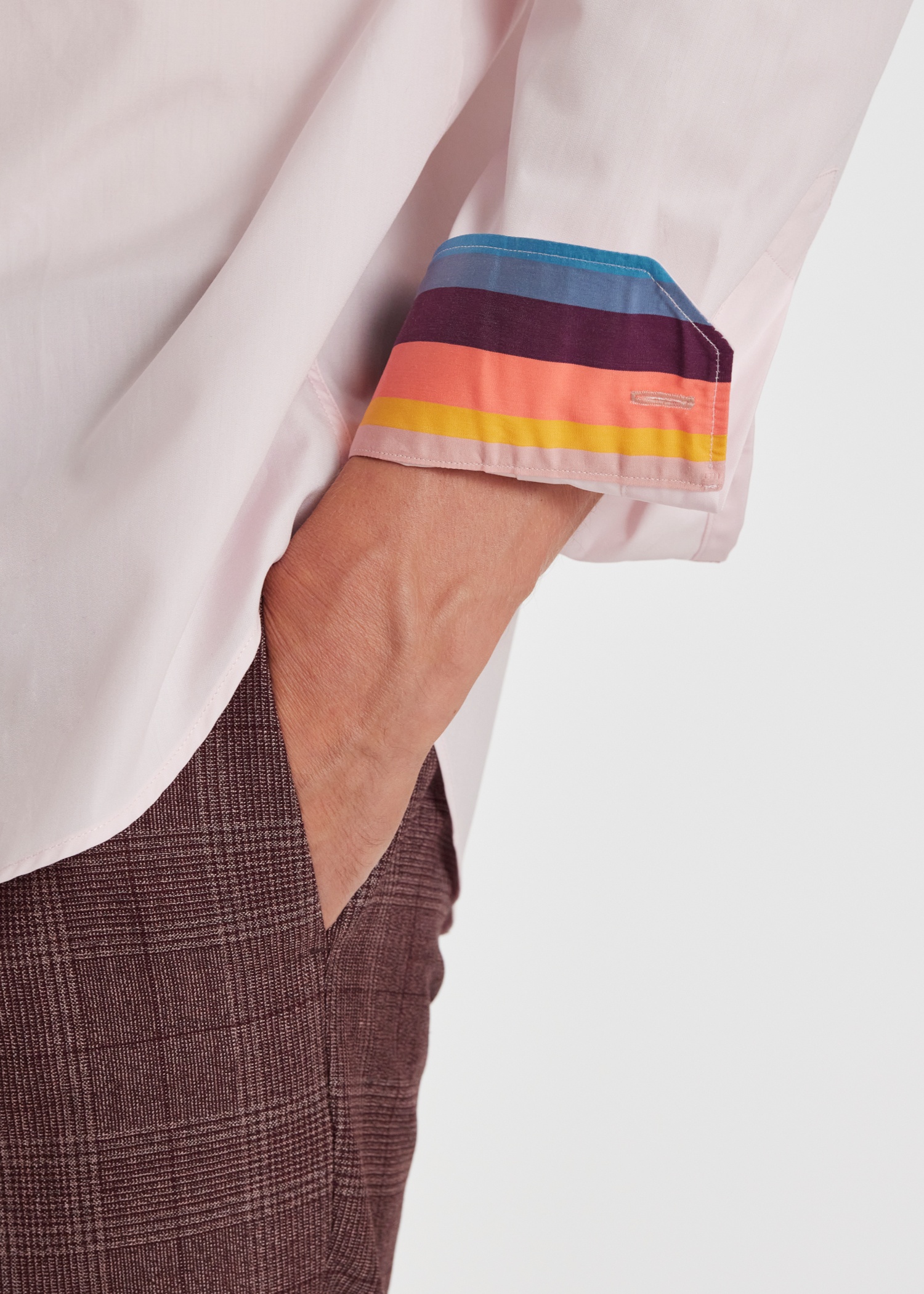 Tailored-Fit  'Artist Stripe' Cuff Shirt - 6