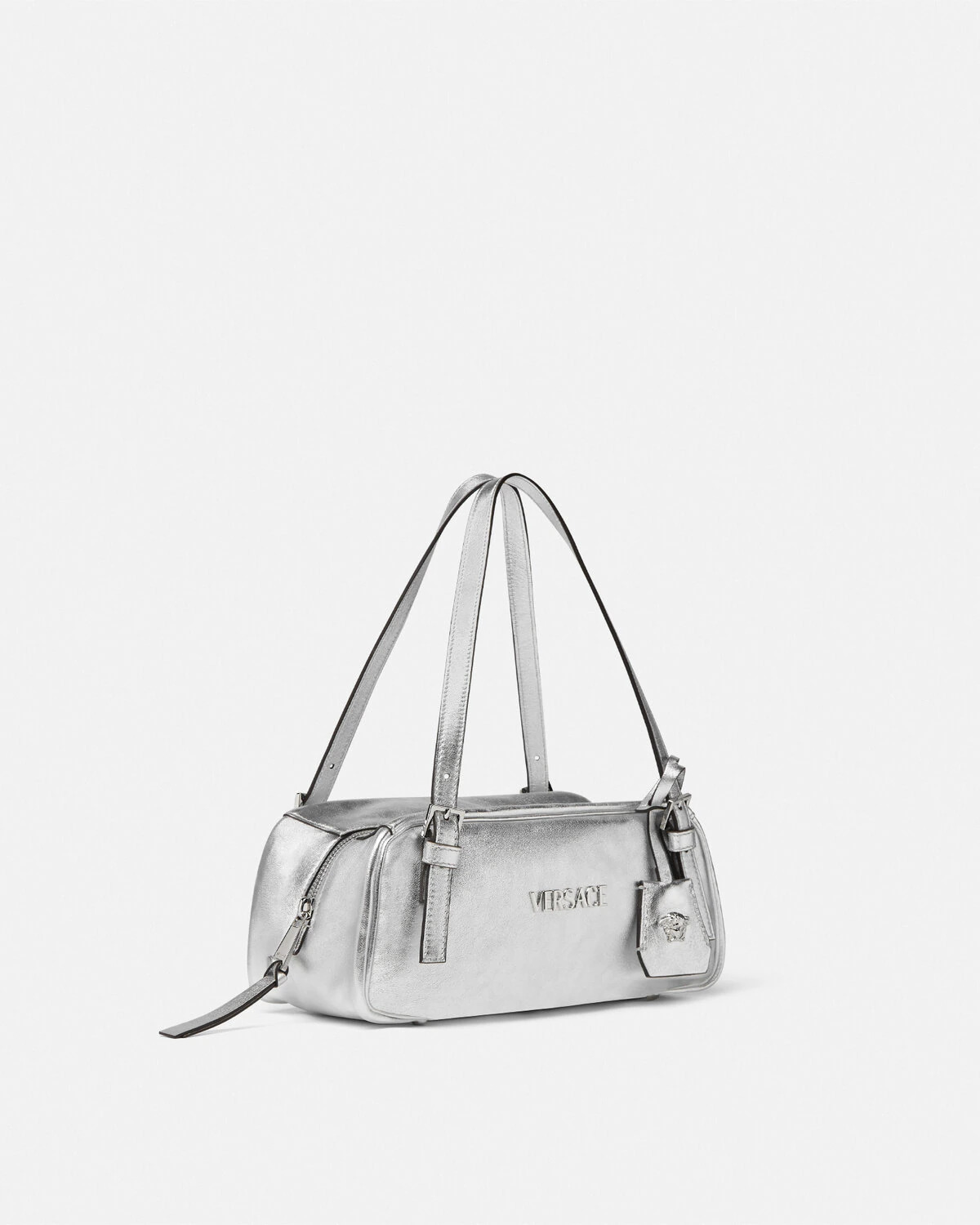 Versace Tag Bowling Metallic Shoulder Bag - 2