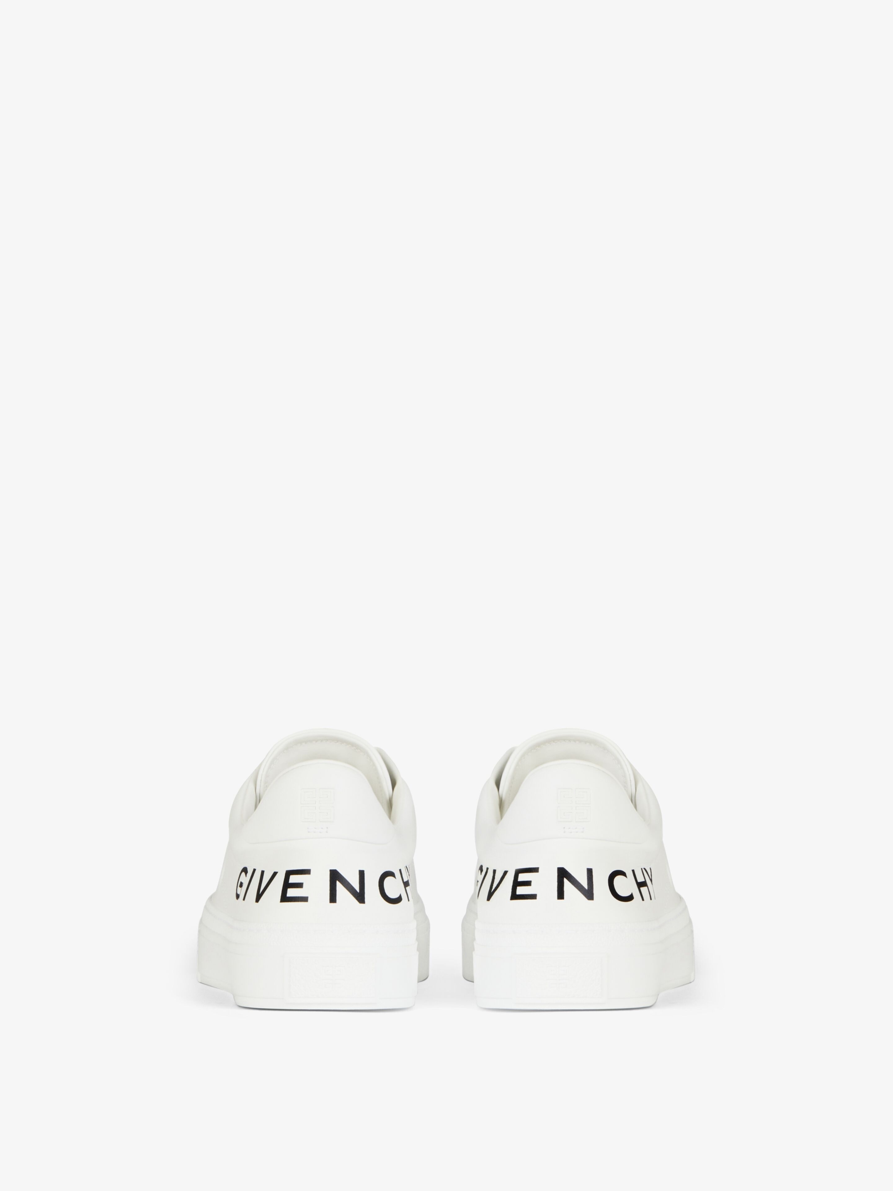 CITY SPORT SNEAKERS IN LEATHER WITH PRINTED GIVENCHY LOGO - 7