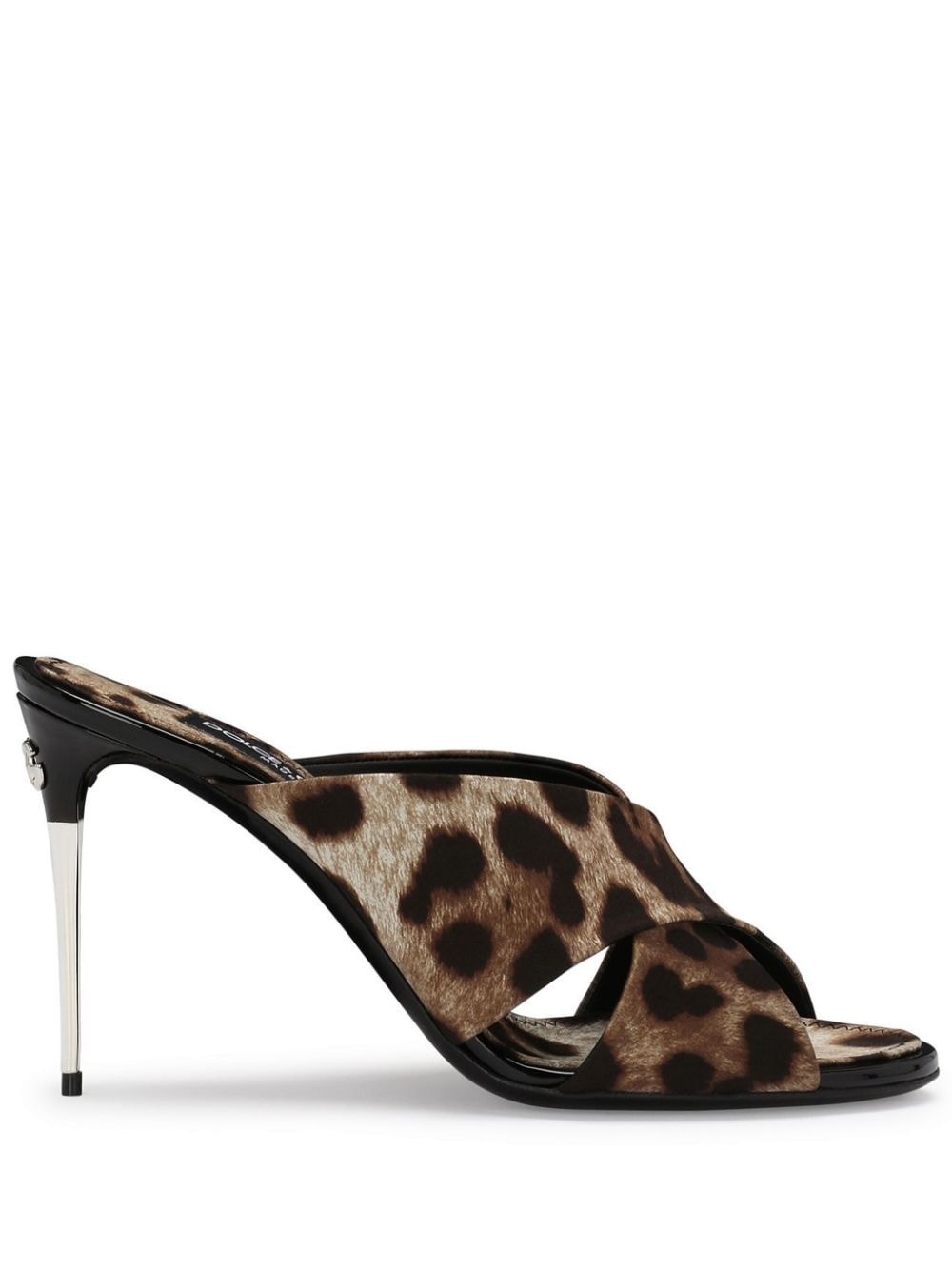 leopard-print stiletto mules - 1