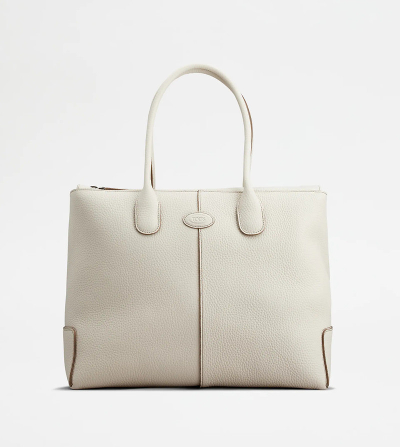 TOD'S DI BAG IN LEATHER LARGE - OFF WHITE 1