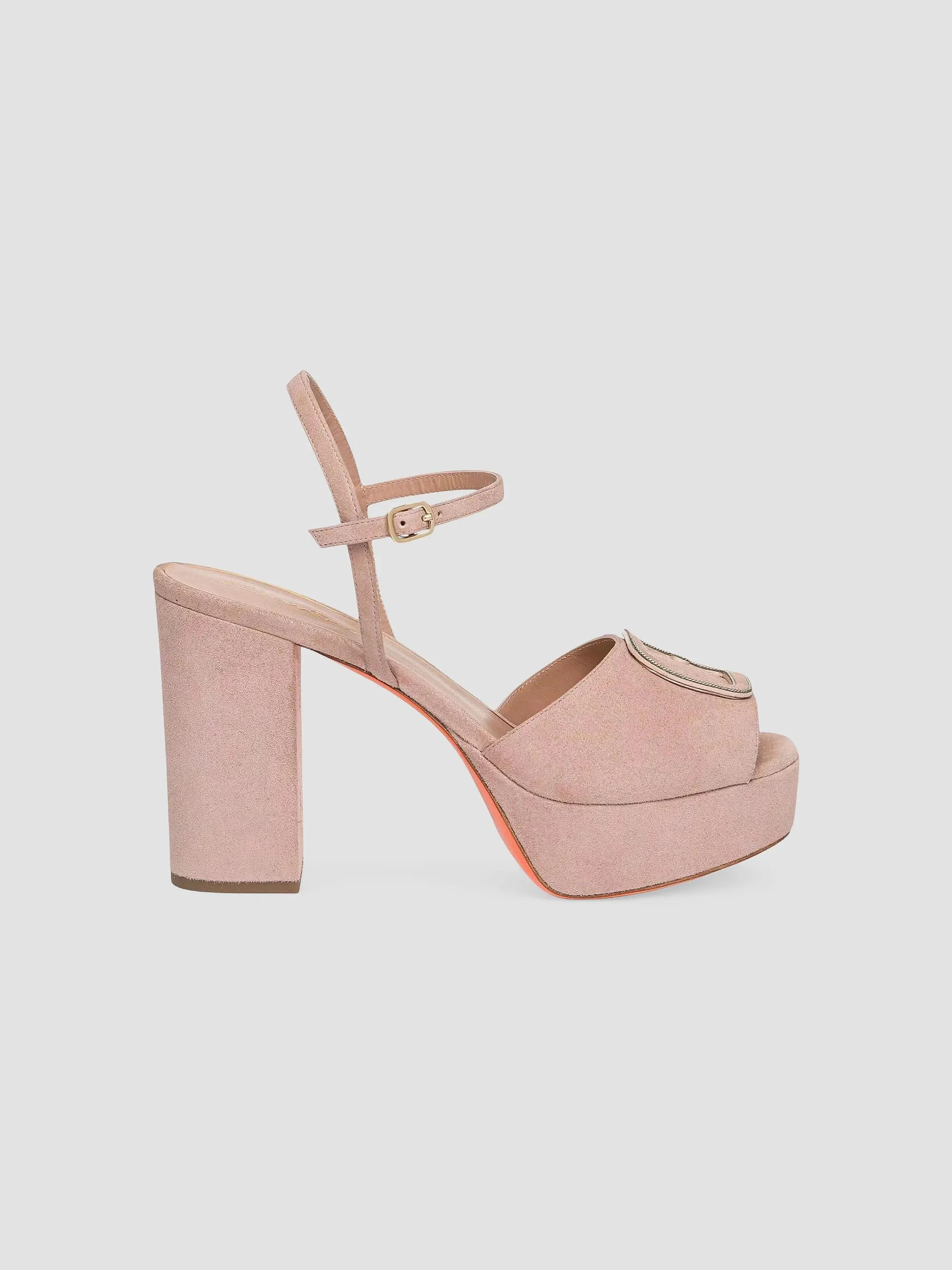Women's Carla 60MM Suede Platform Sandals - Pink - 1