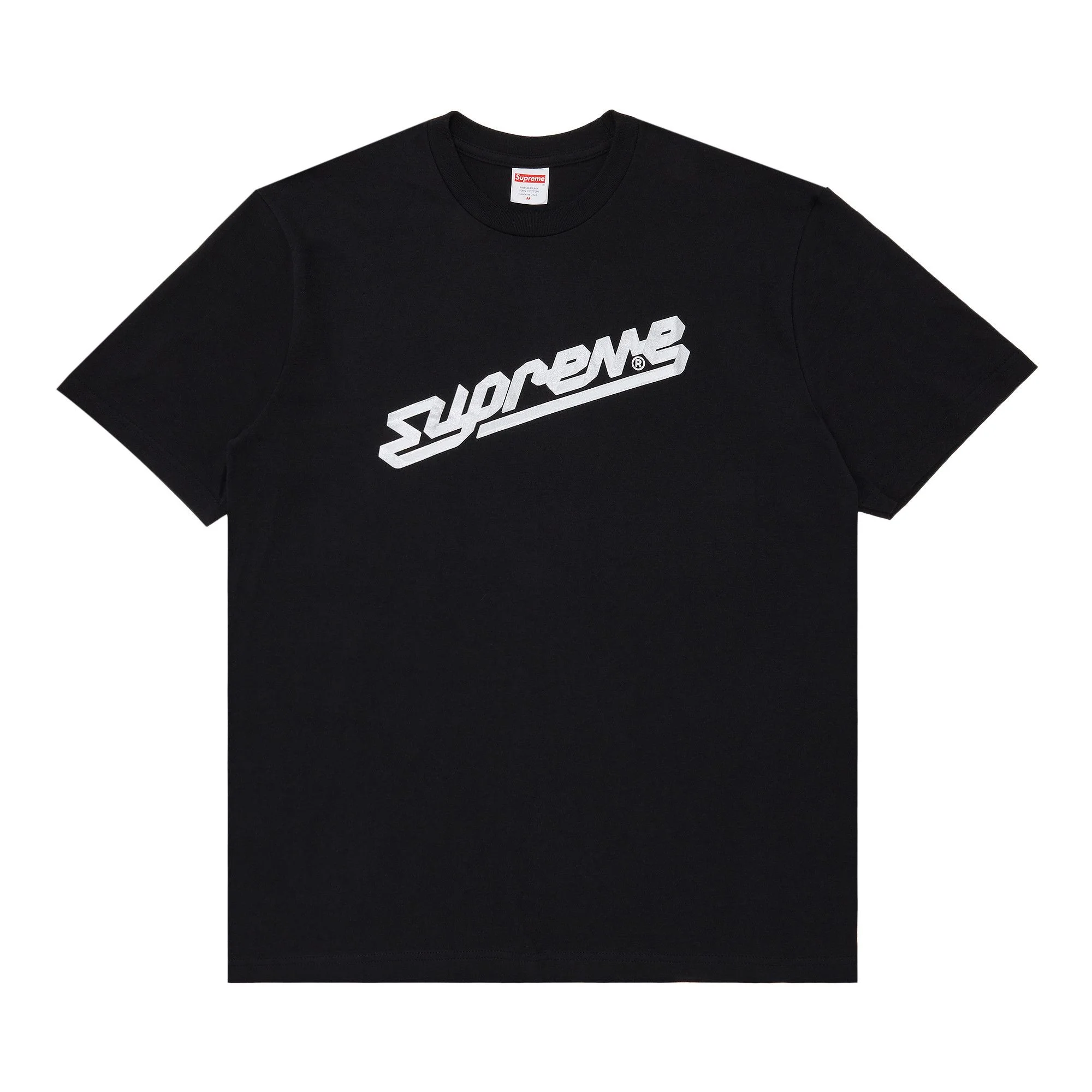Supreme Banner Tee 'Black' - 1