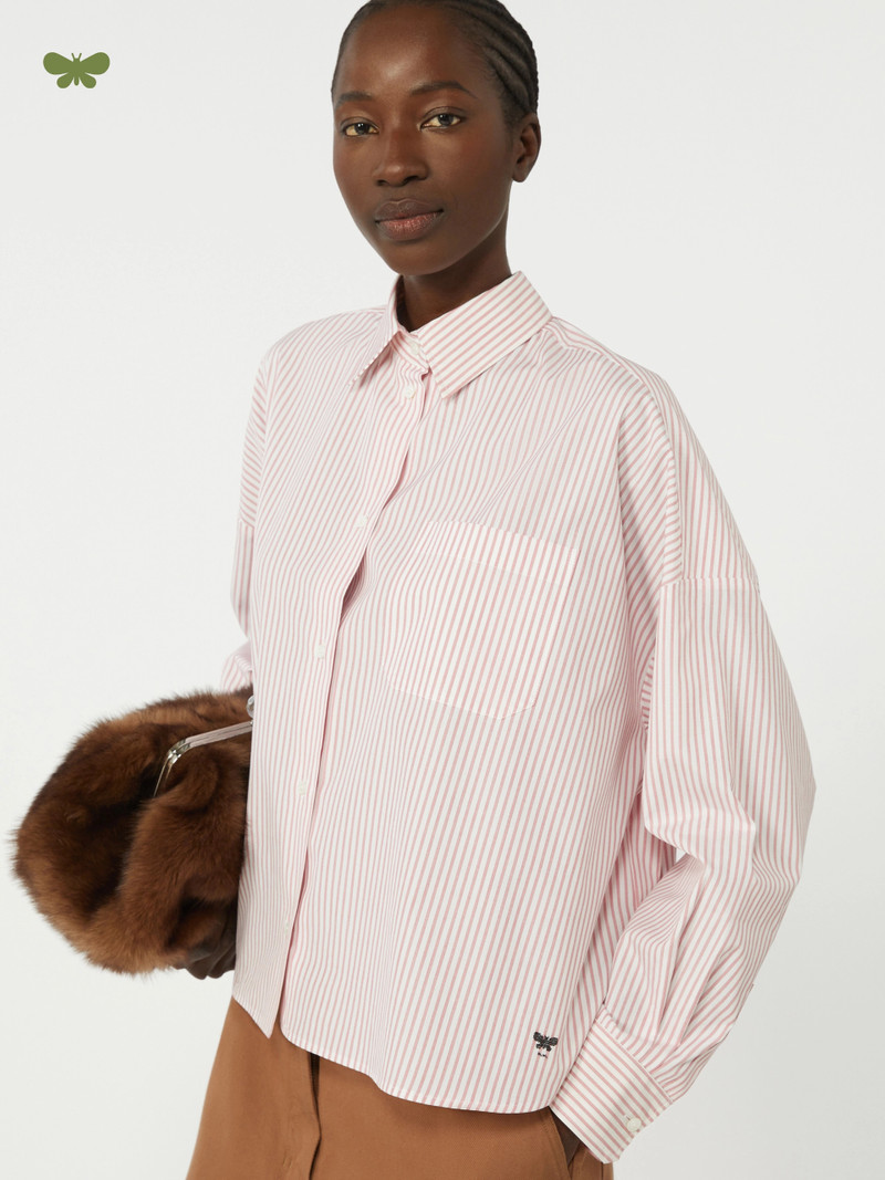 AUREO Oversized cotton shirt - PINK 5