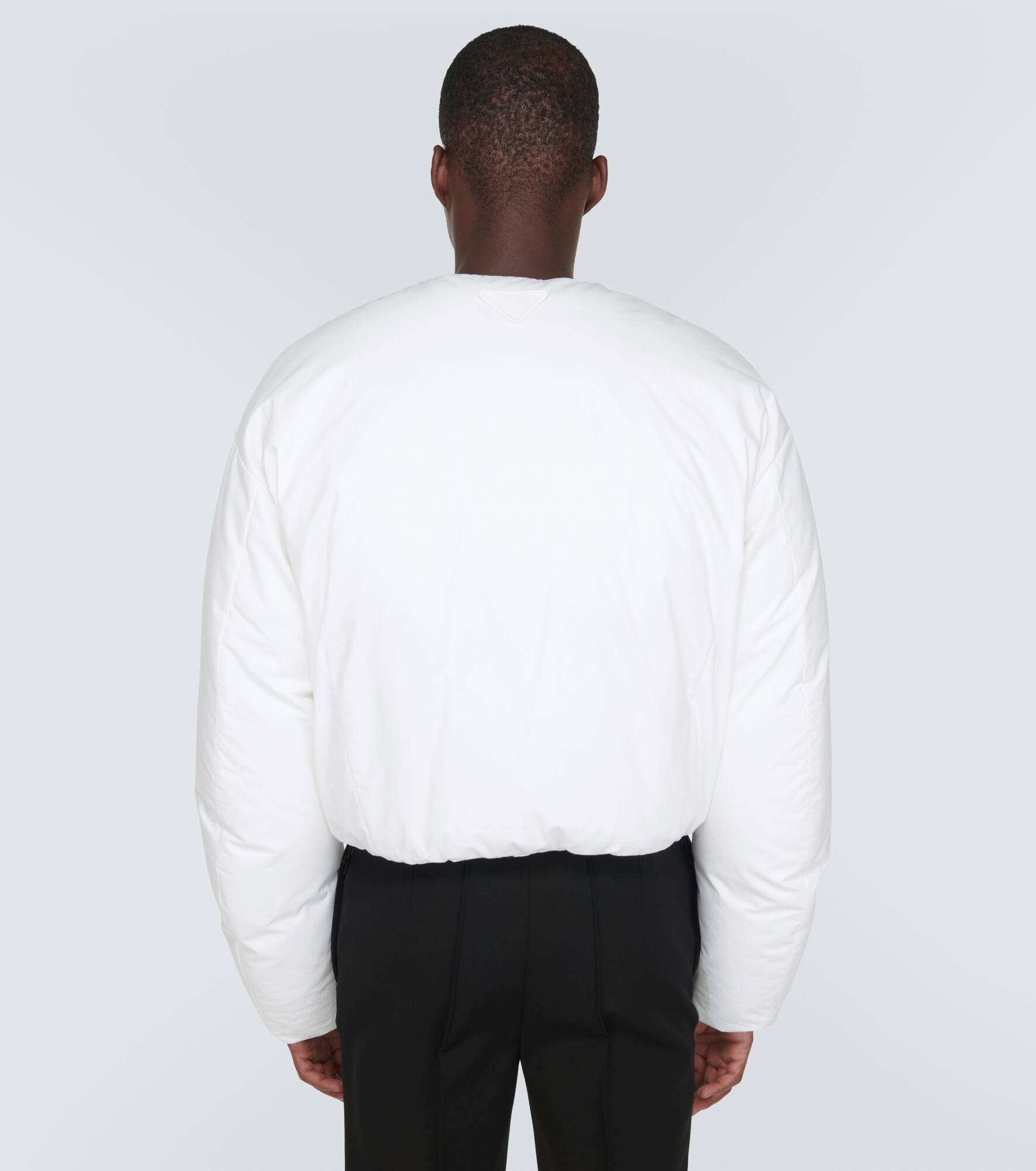 Cropped cotton down jacket - 4
