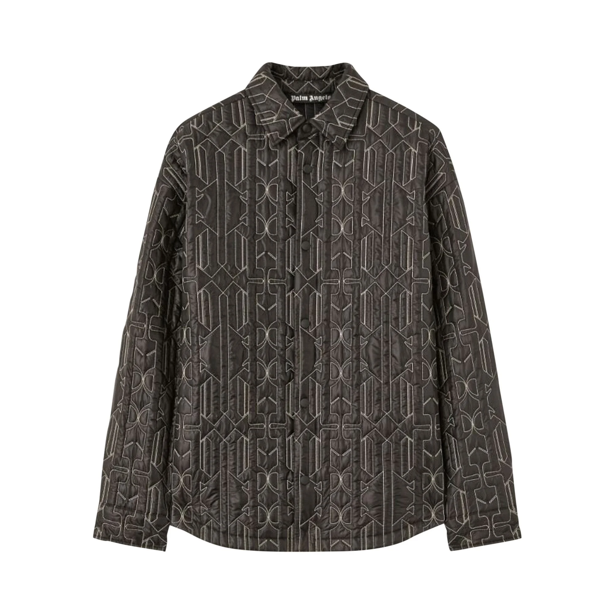 Palm Angels All Monogram Quilted Dover Jacket 'Anthracite' - 1