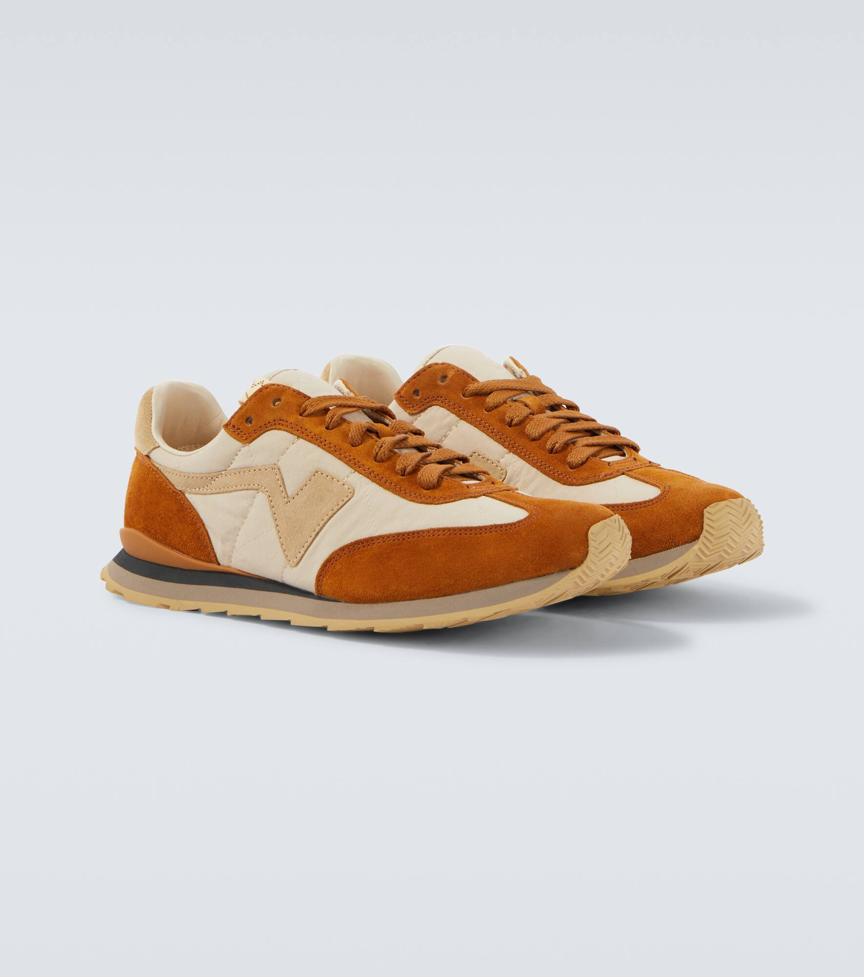 FKT Runner suede-trimmed sneakers - 5