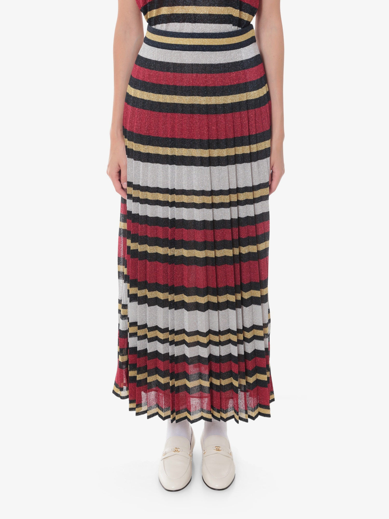 Lurex Skirt With Striped Motif - 3