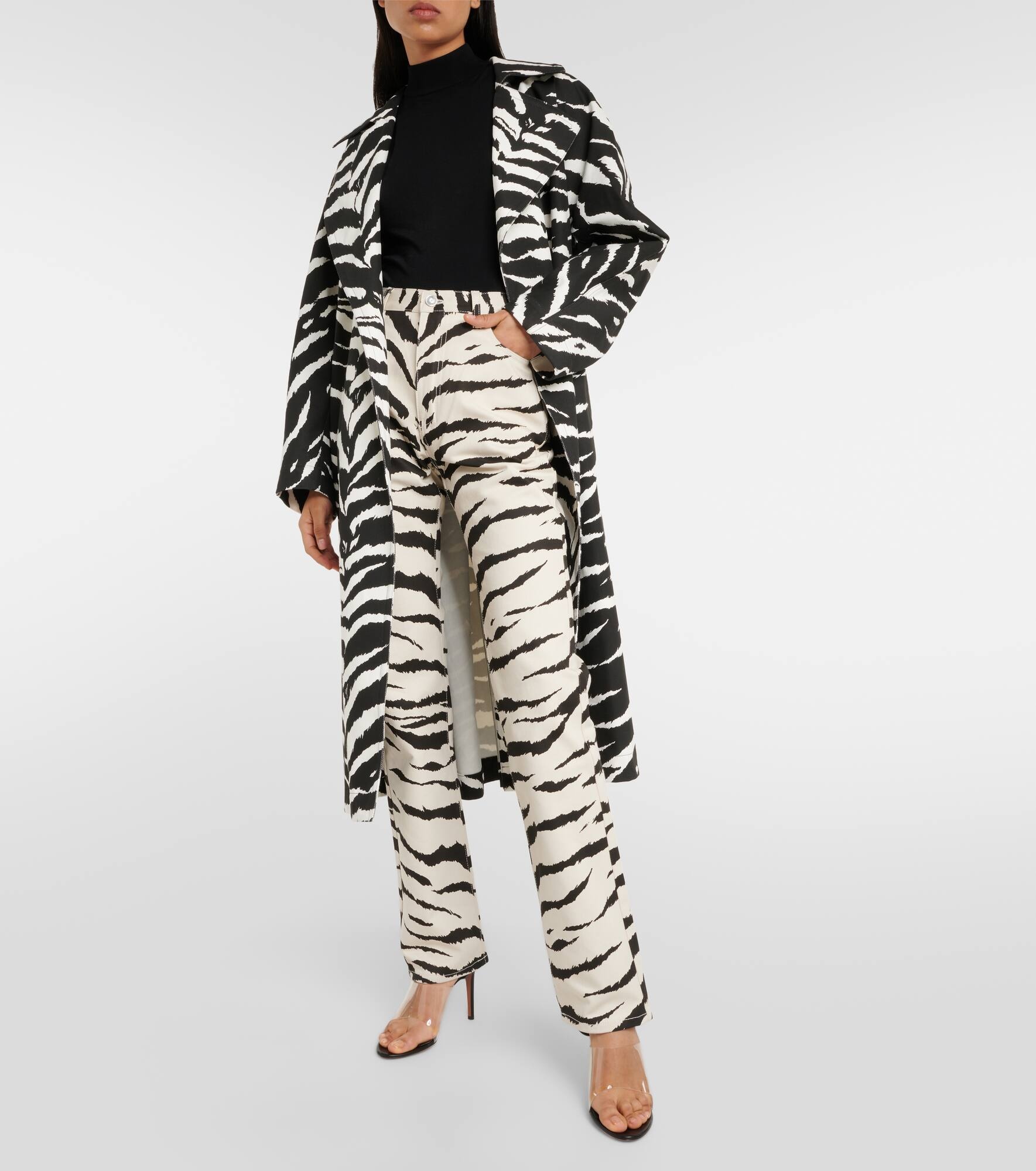 Zebra-print jeans - 7
