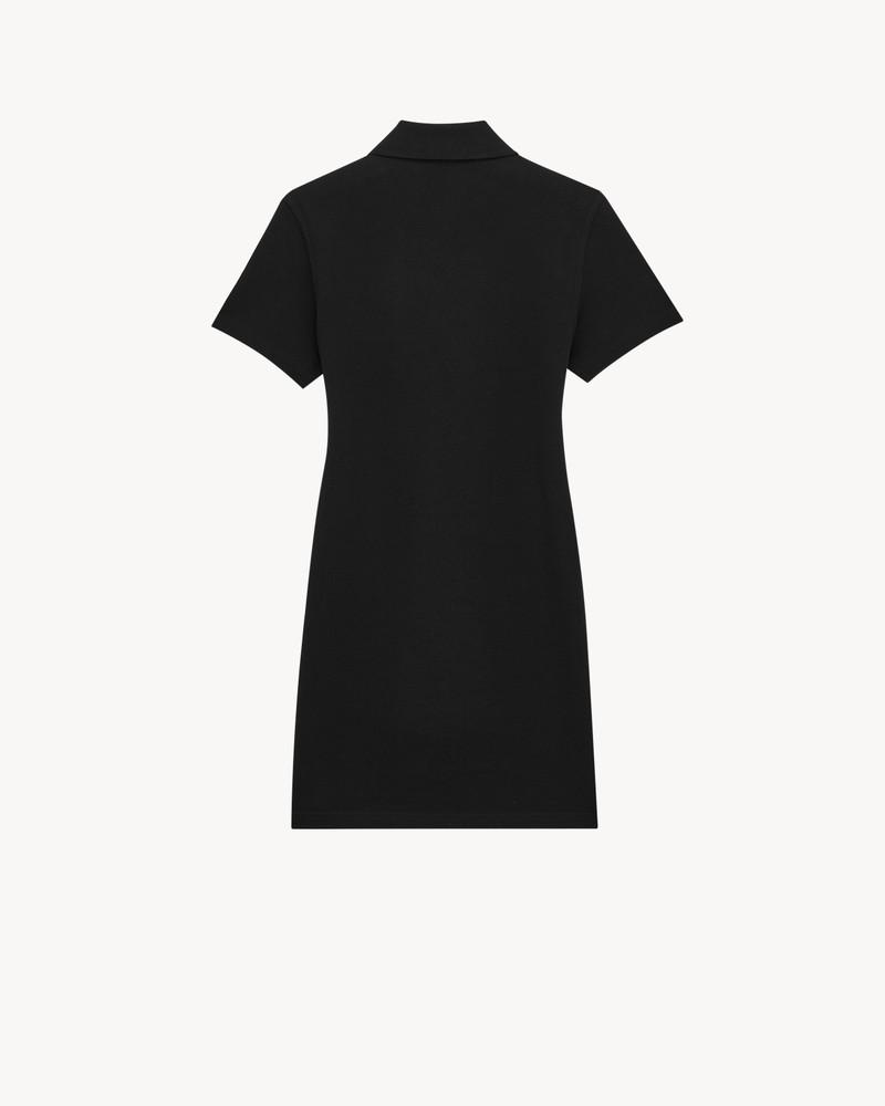 SAINT LAURENT CASSANDRE OVERSIZE POLO DRESS IN COTTON PIQUÉ outlook