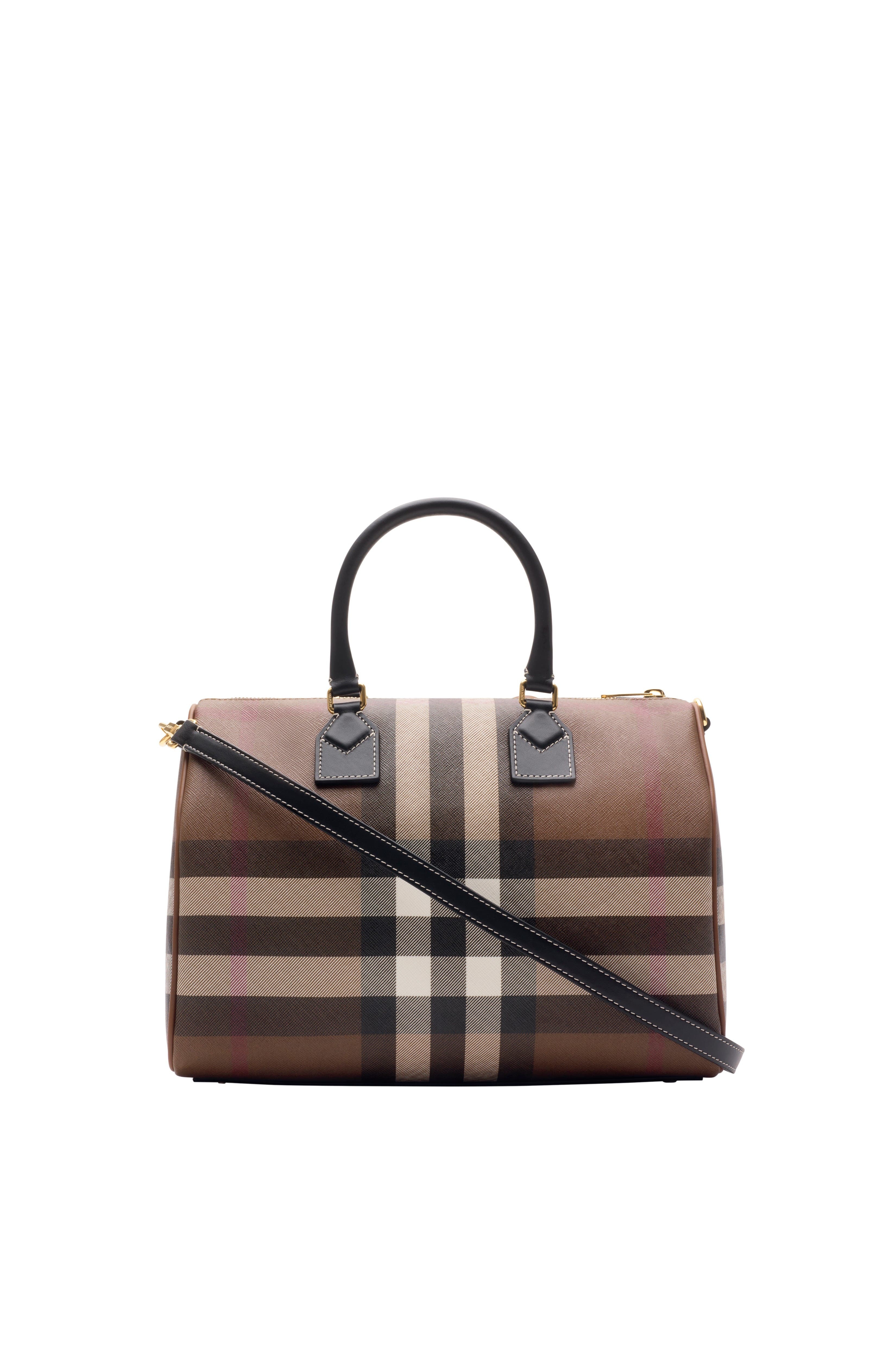 burberry Medium Check Bowling Bag in Dark Birch Brown at Nordstrom - 5