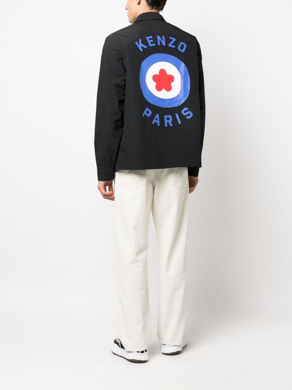 Target logo-stamp shirt jacket - 2