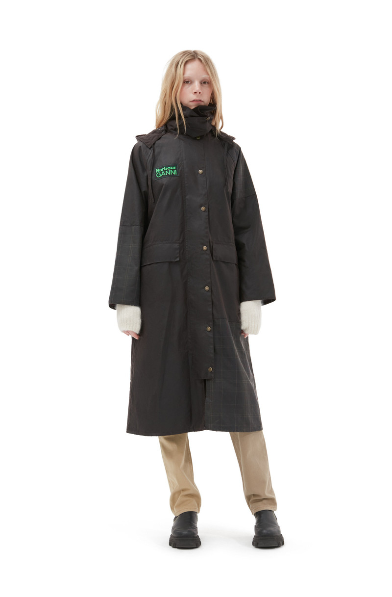 GANNI GANNI X BARBOUR BURGHLEY COAT outlook