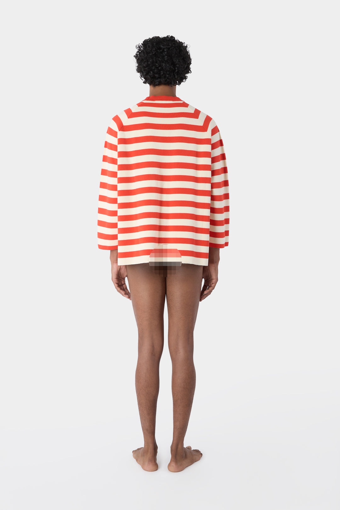 KNITTED LONGSLEEVE TSHIRT / orange & red - 5