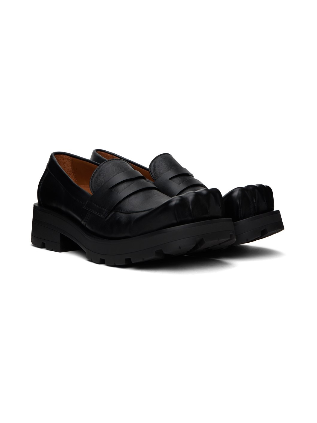 Black Sheathed Moggies Loafers - 4