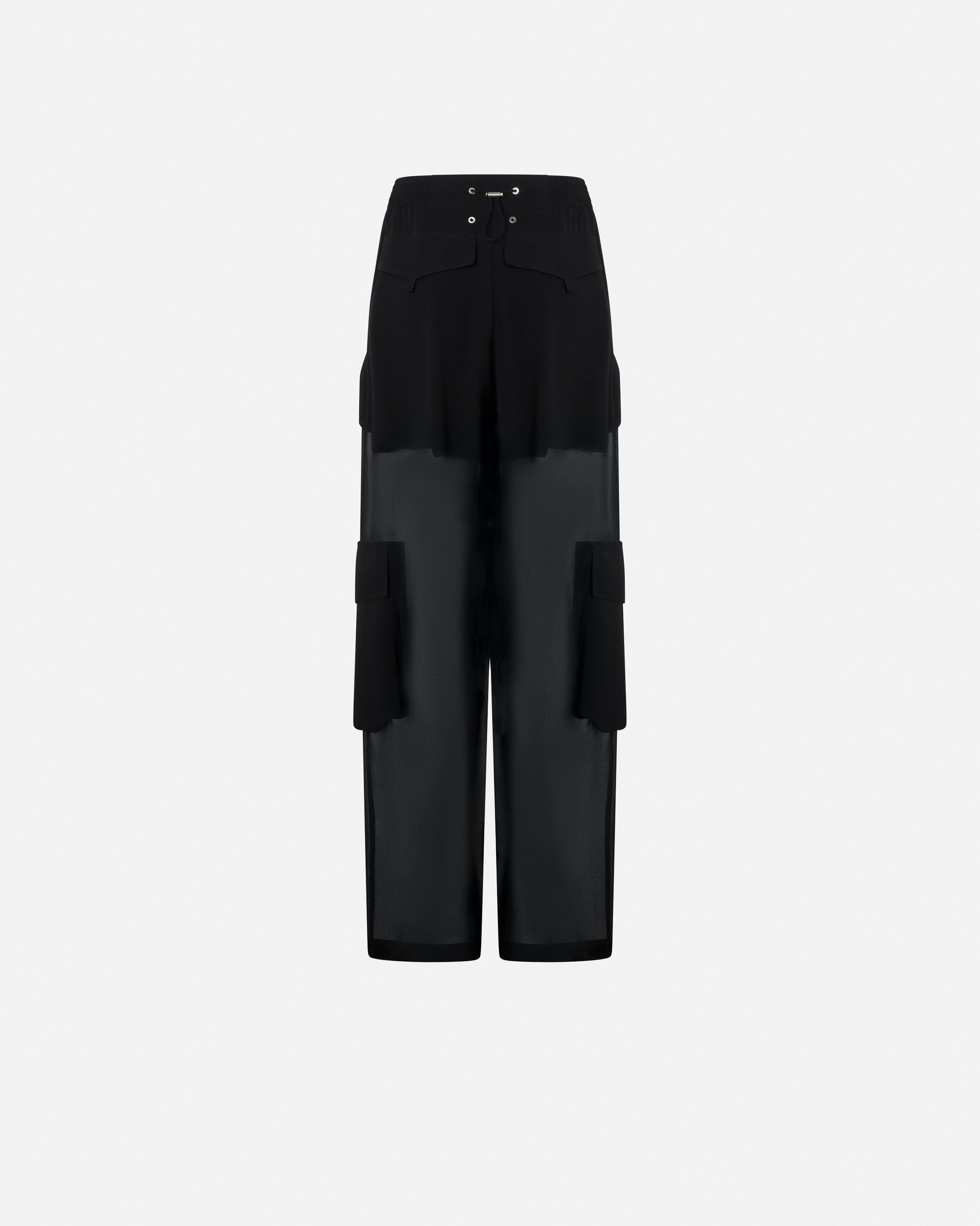 SHEER GEORGETTE CARGO TROUSERS - 6
