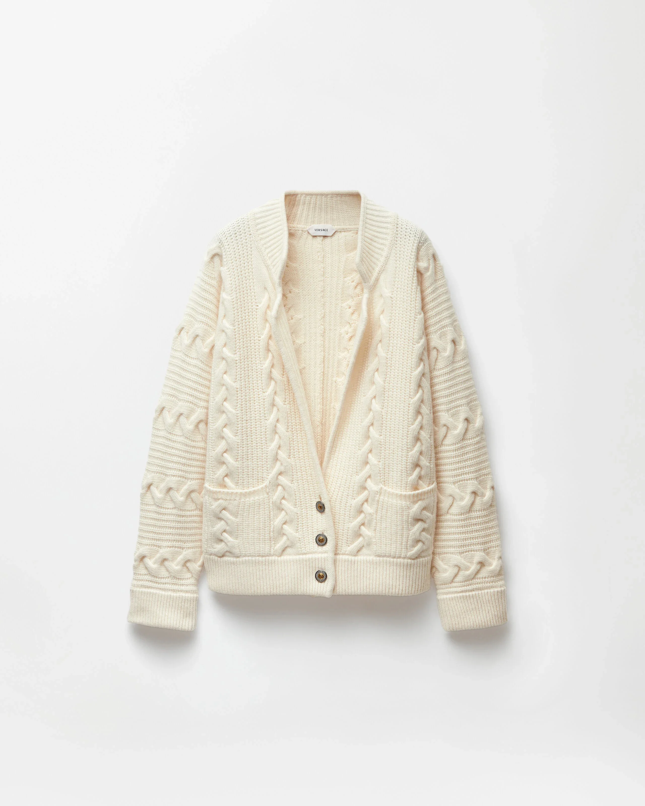 Wool & Cashmere Cable-Knit Cardigan - 1