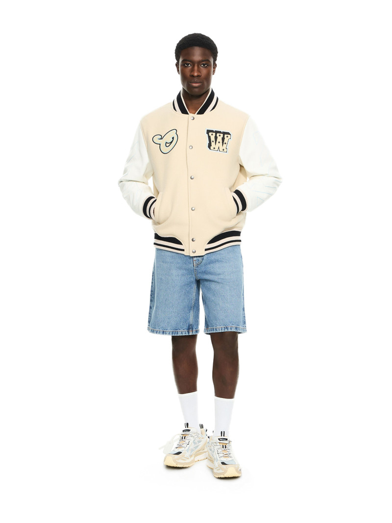 Star Logo Lea Wool Varsity Jkt - 1