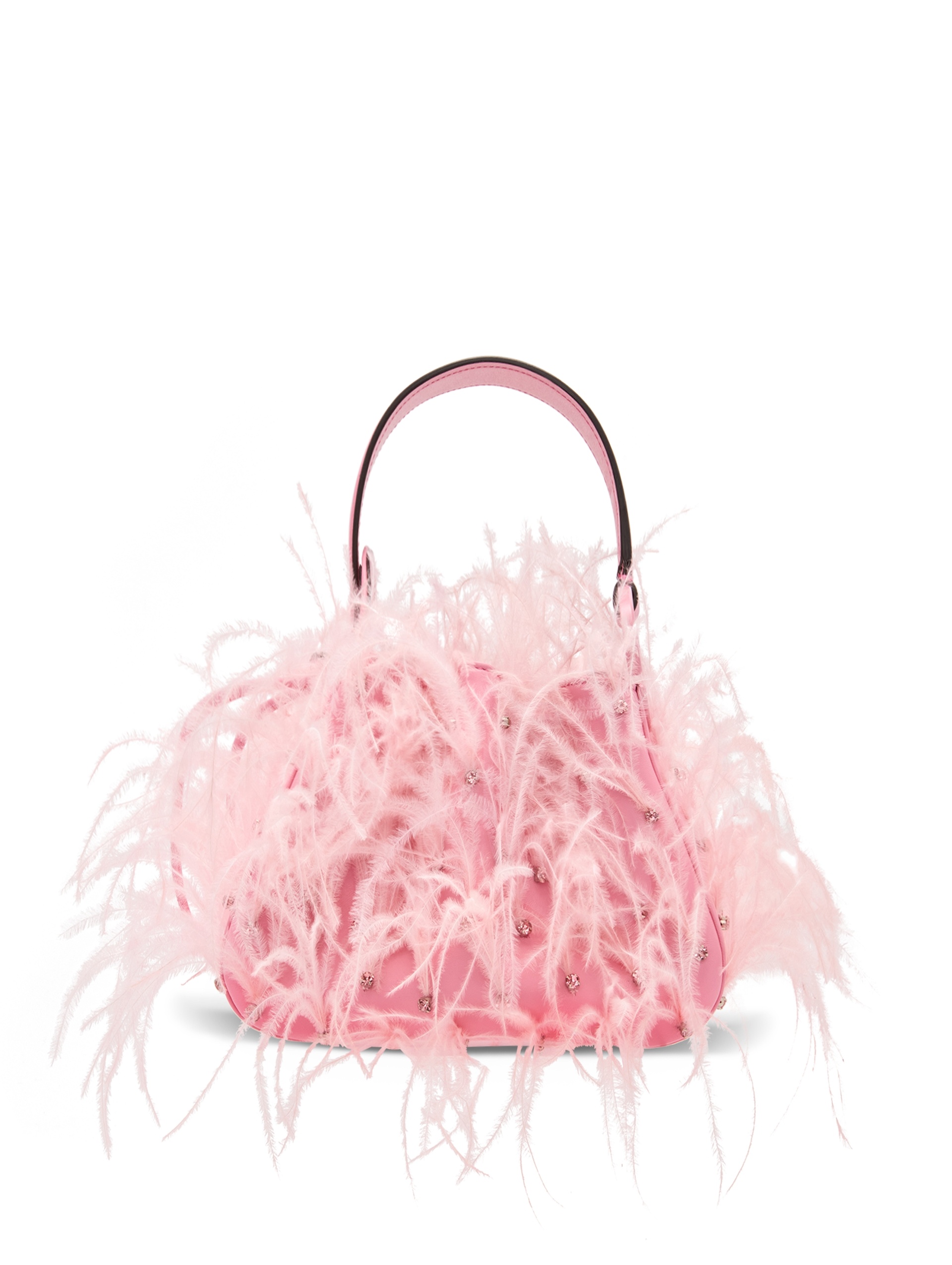 OSTRICH FEATHER O HANDLE BAG - 3