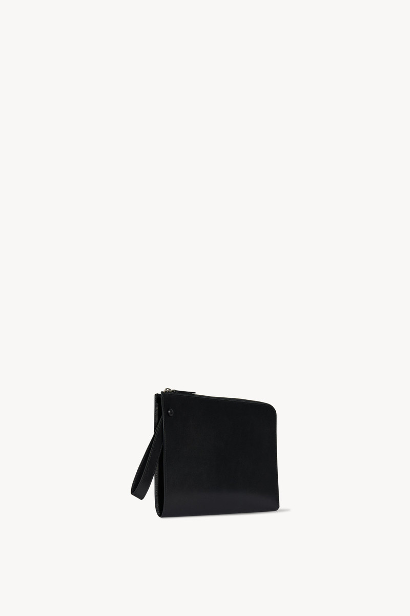 The Row Medium Portfolio Wristlet in Leather outlook