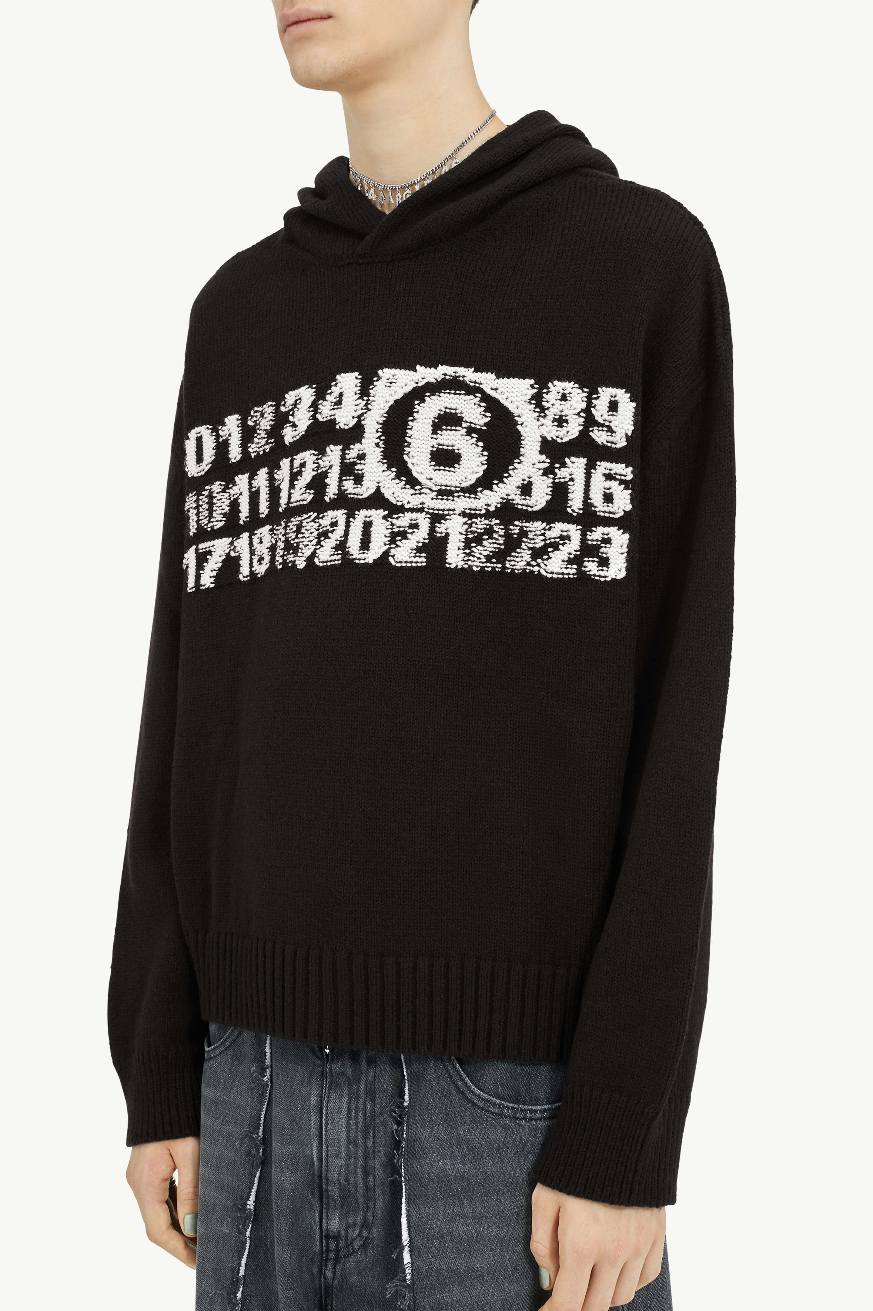 Gauge 5 Knit Blended Hooded Jumper - 5
