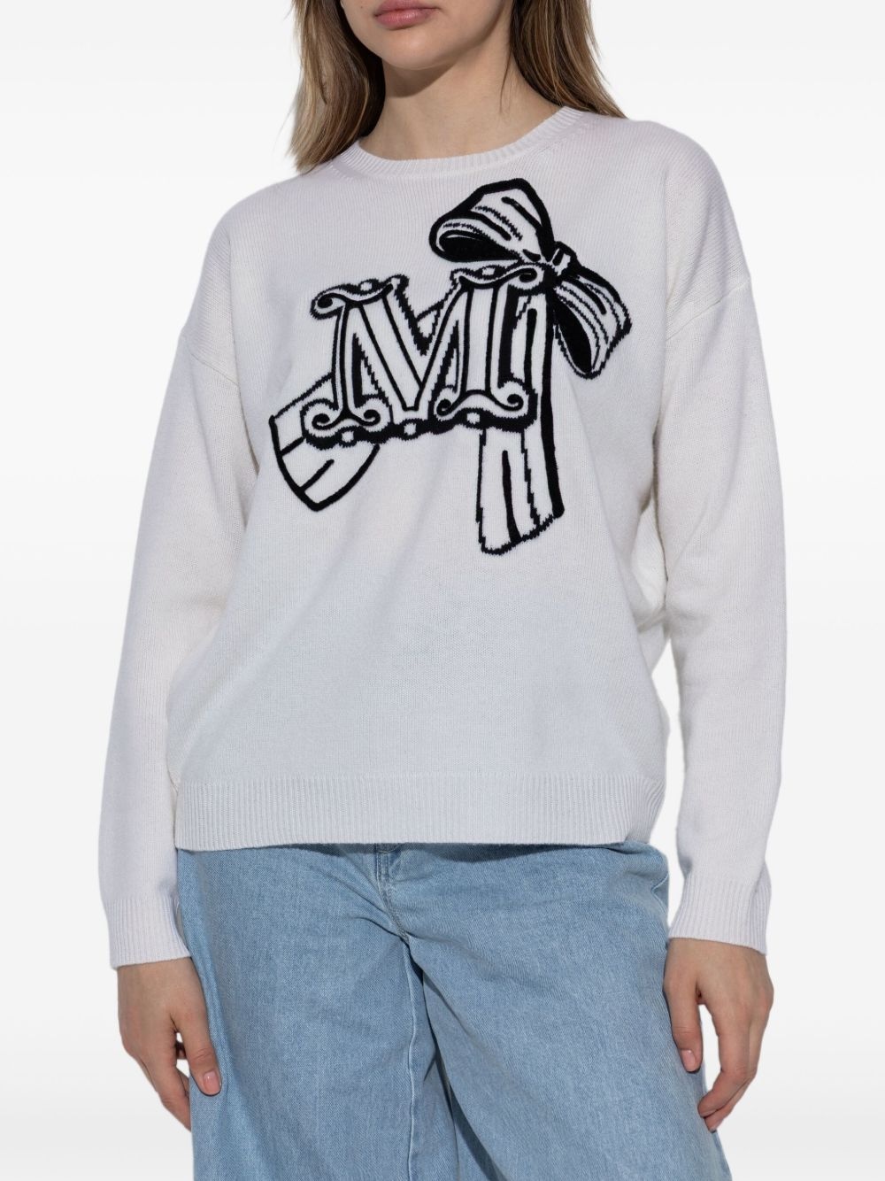 monogram-pattern sweater - 3