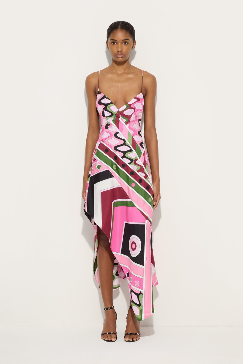 PUCCI VIVARA PRINT LONG SILK DRESS outlook