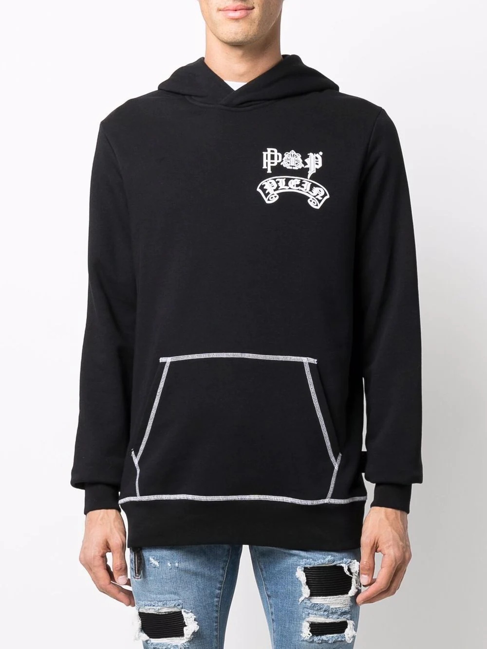 logo-print pullover hoodie - 3