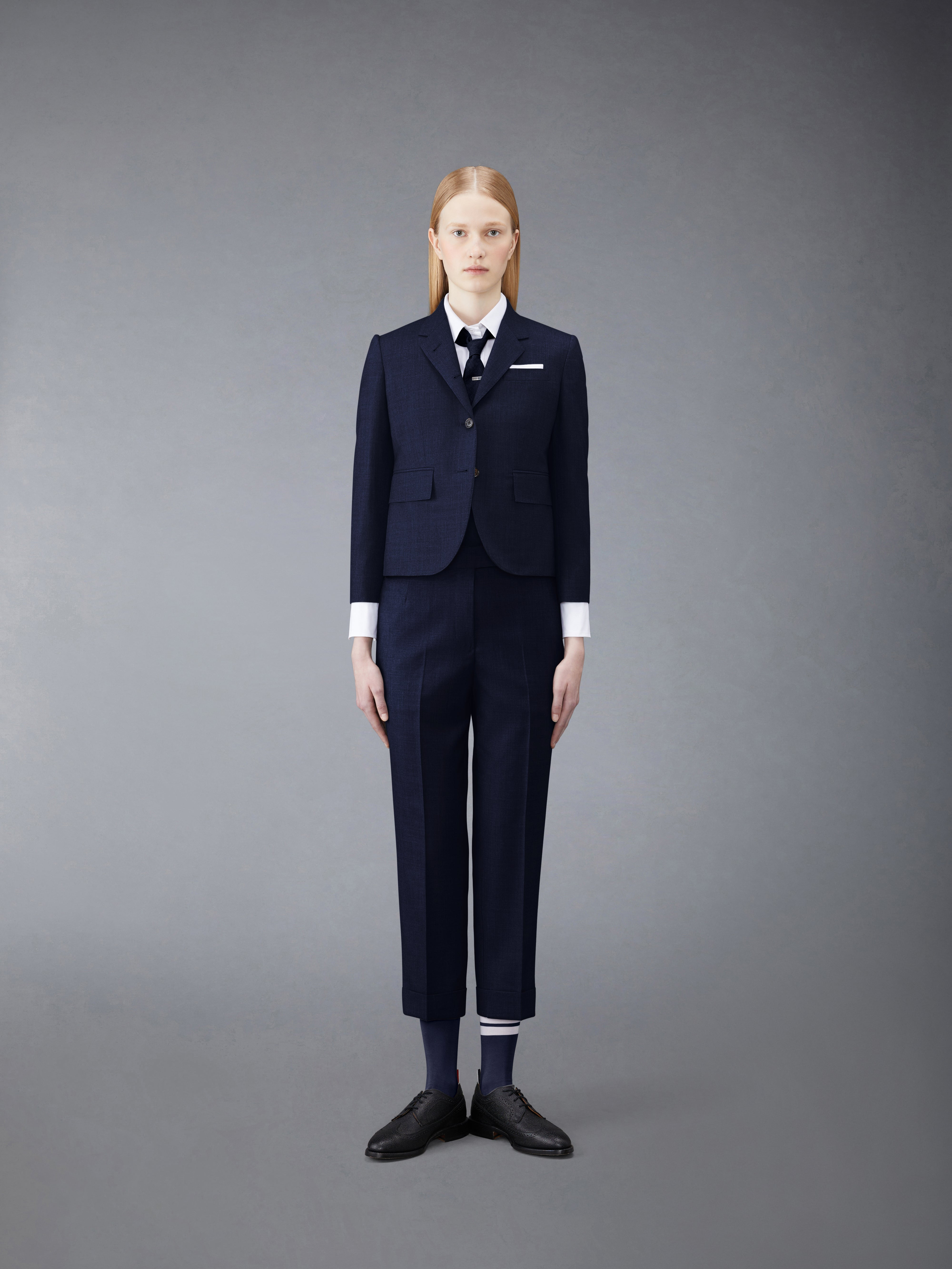 Super 120's wool twill slim-fit trousers - 3