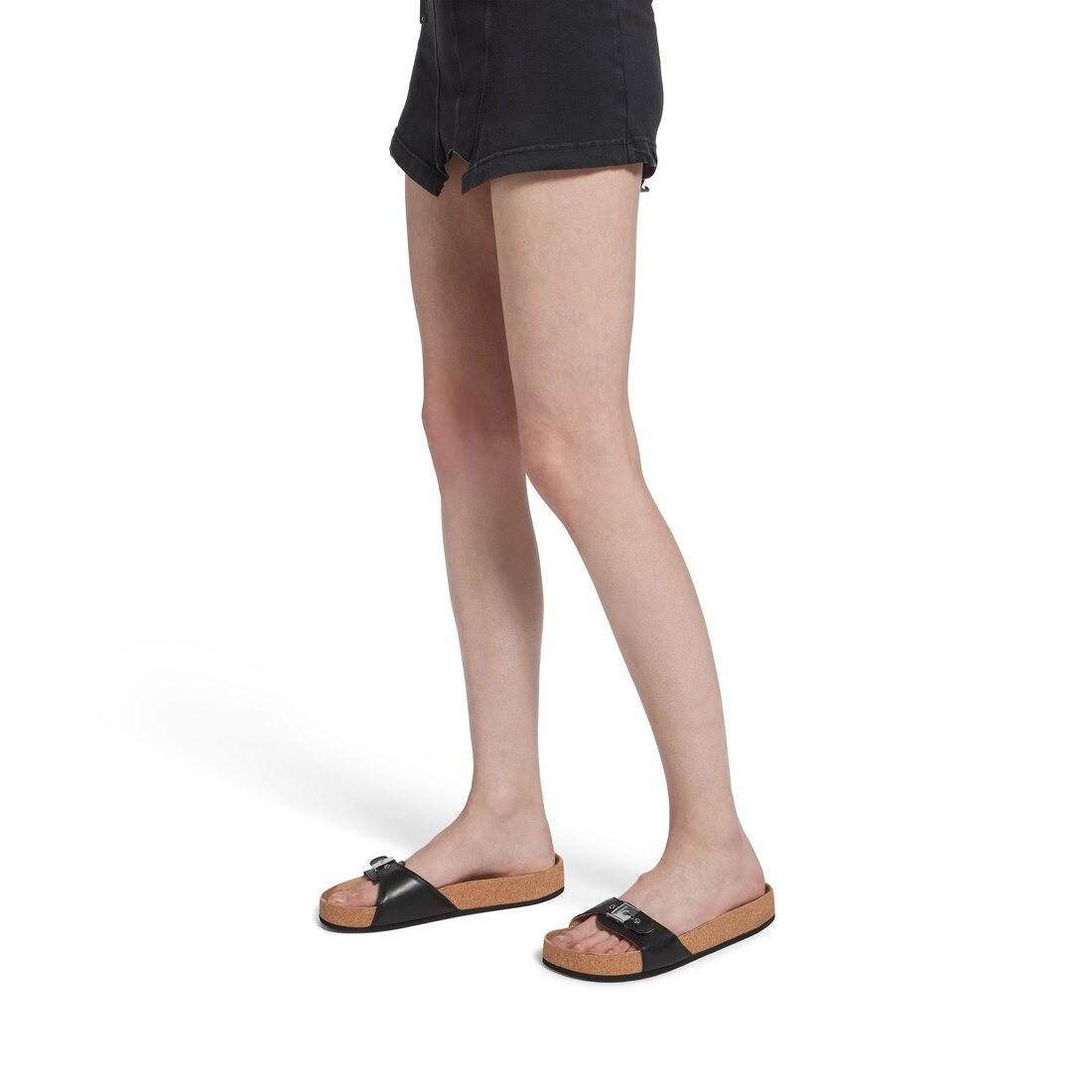 Women's Balenciaga I Scholl Flat Sandal in Black - 9