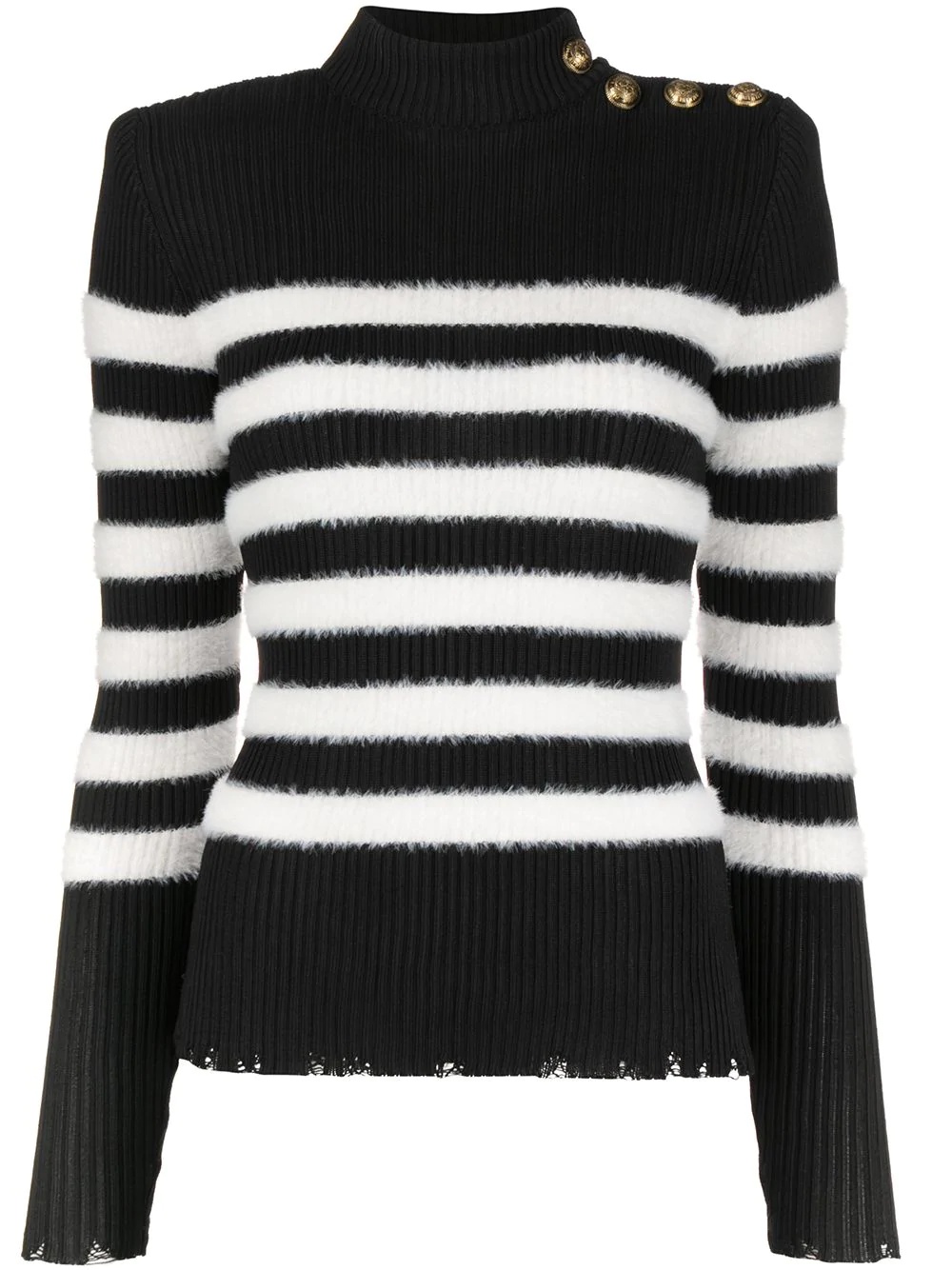 textured-striped jumper - 1