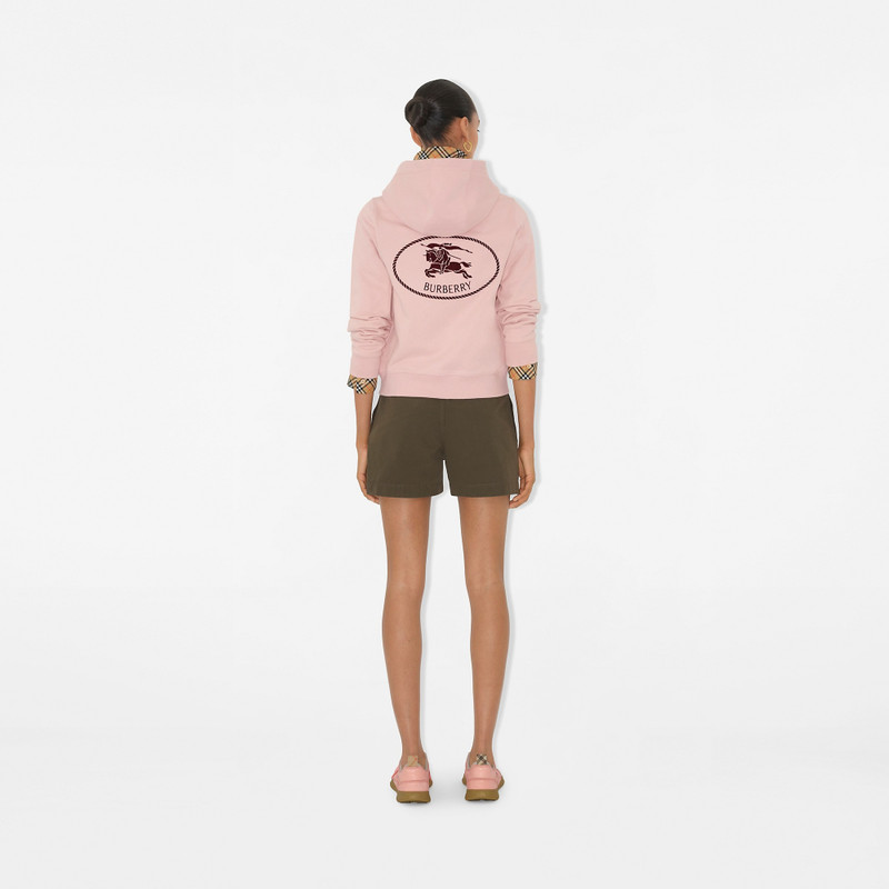 Burberry Knight Stamp Cotton Zip Hoodie outlook