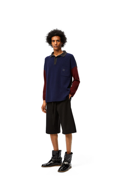 Loewe Polo collar oversize sweater in wool and cashmere outlook